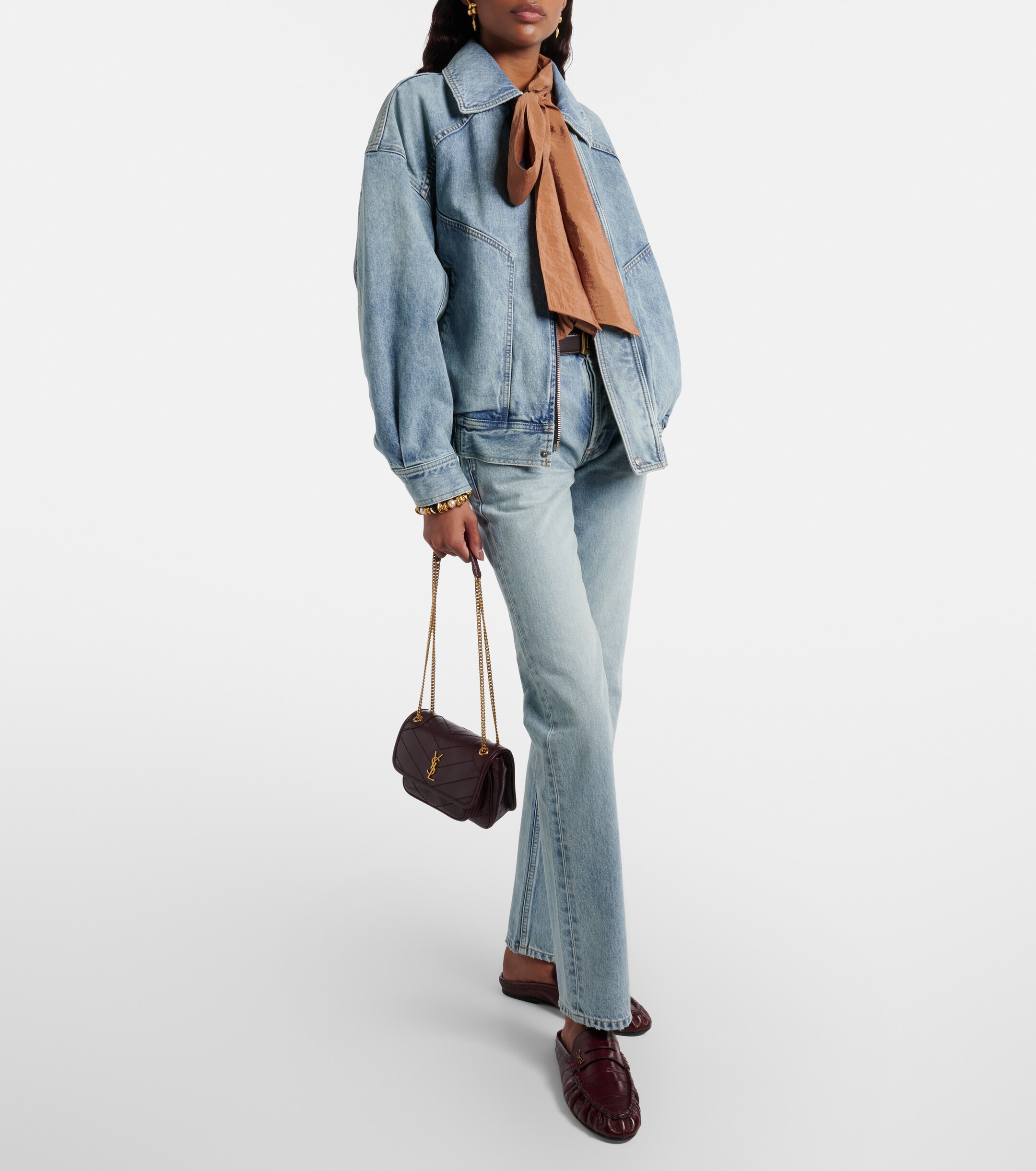 Saint Laurent Niki Cassandre Mini leather shoulder bag