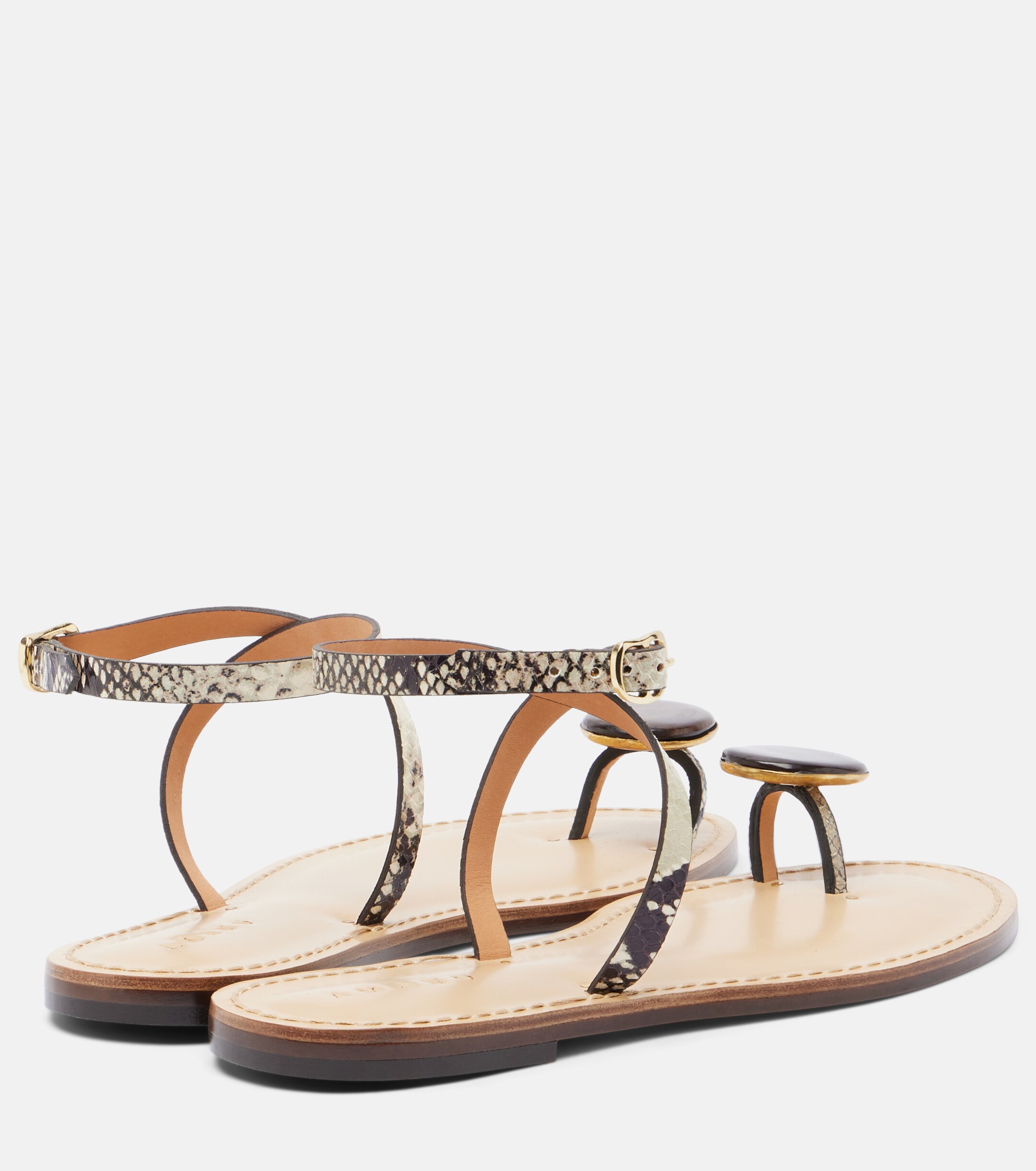 AMANU Amanu Kigali snake-effect leather sandals