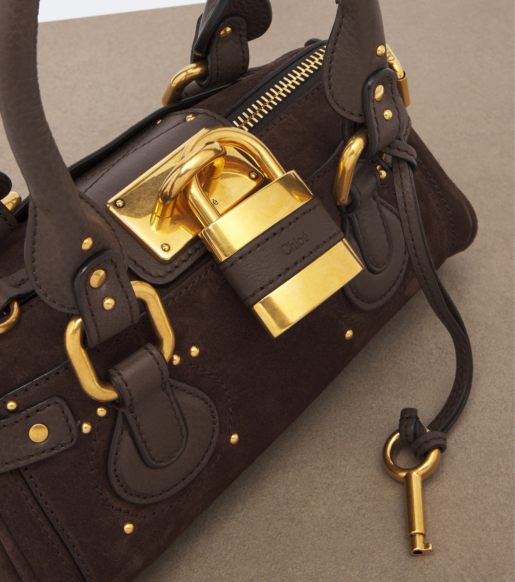 Chloé Chloé Paddington Small suede shoulder bag