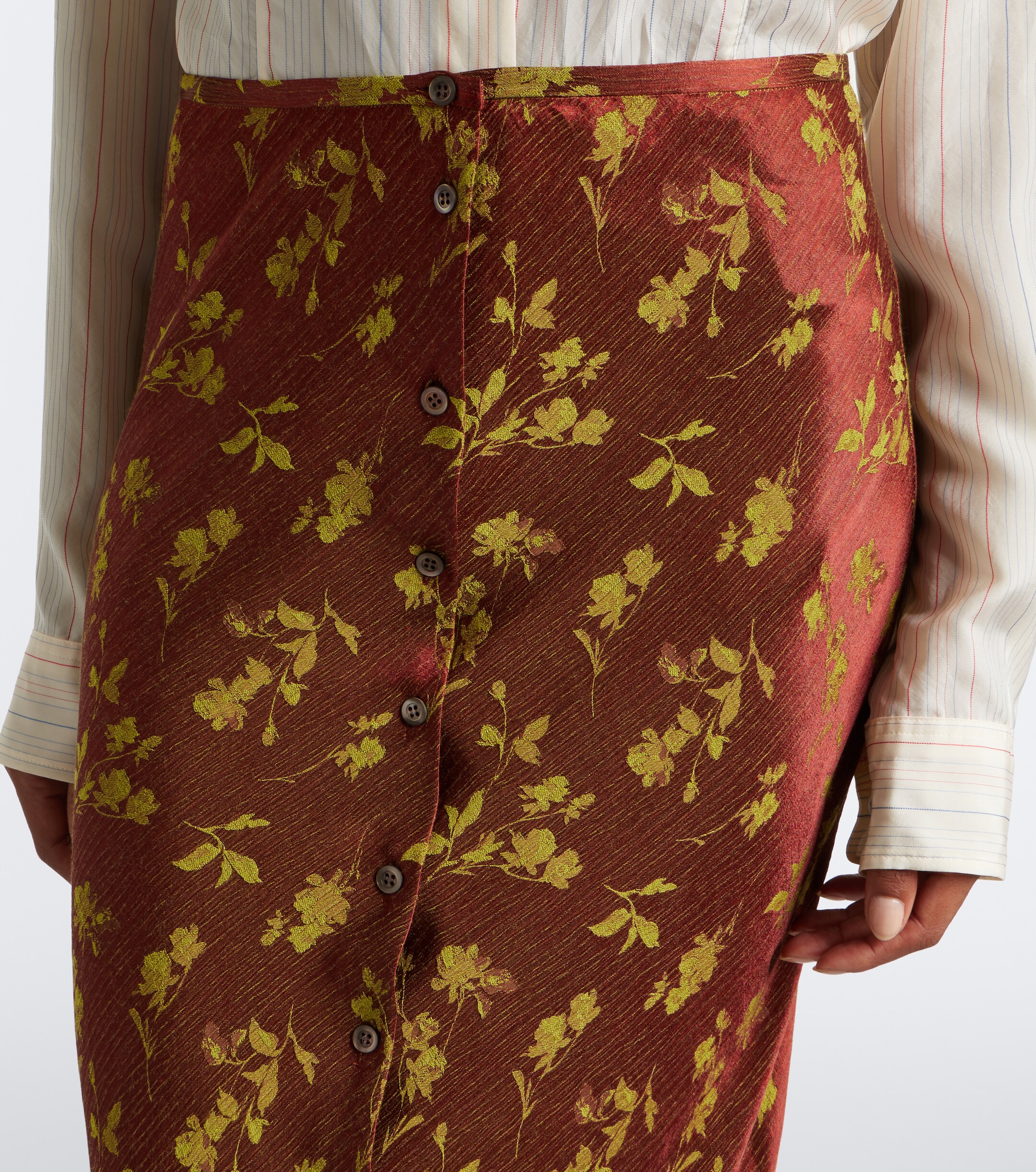 Dries Van Noten Dries Van Noten Floral jacquard maxi skirt