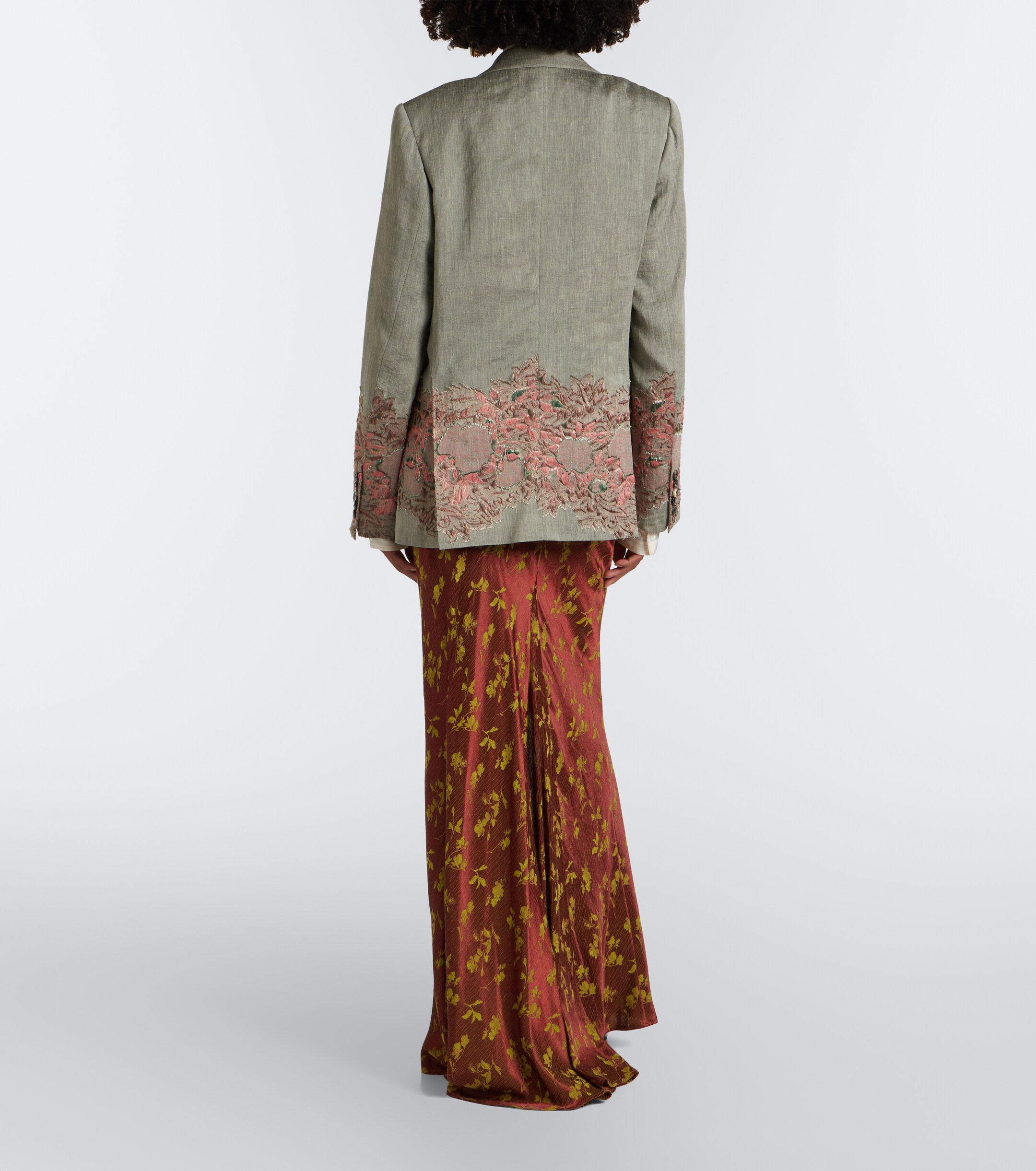 Dries Van Noten Dries Van Noten Floral jacquard maxi skirt