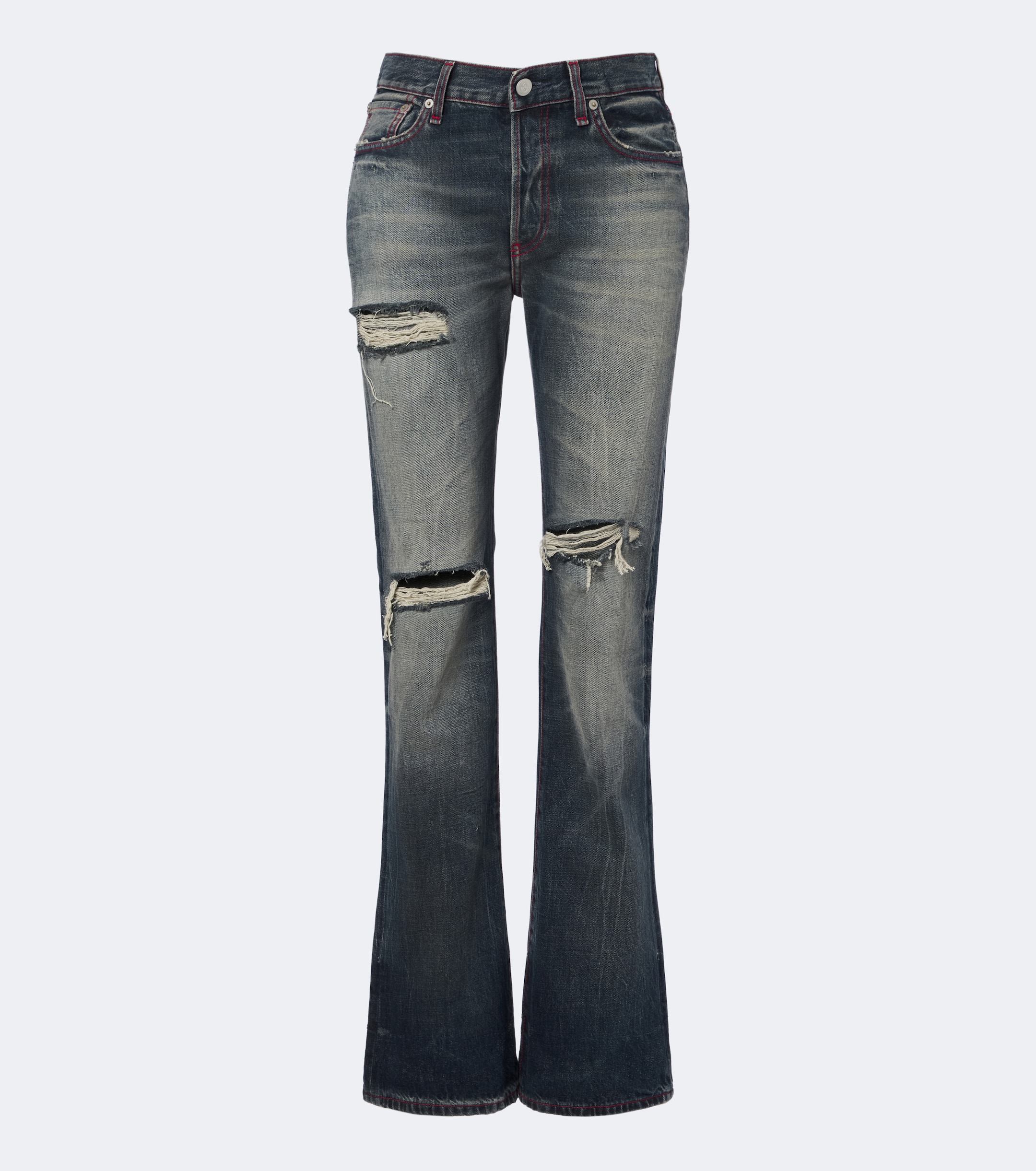 Acne Studios Acne Studios Re-Edition distressed faded bootcut jeans