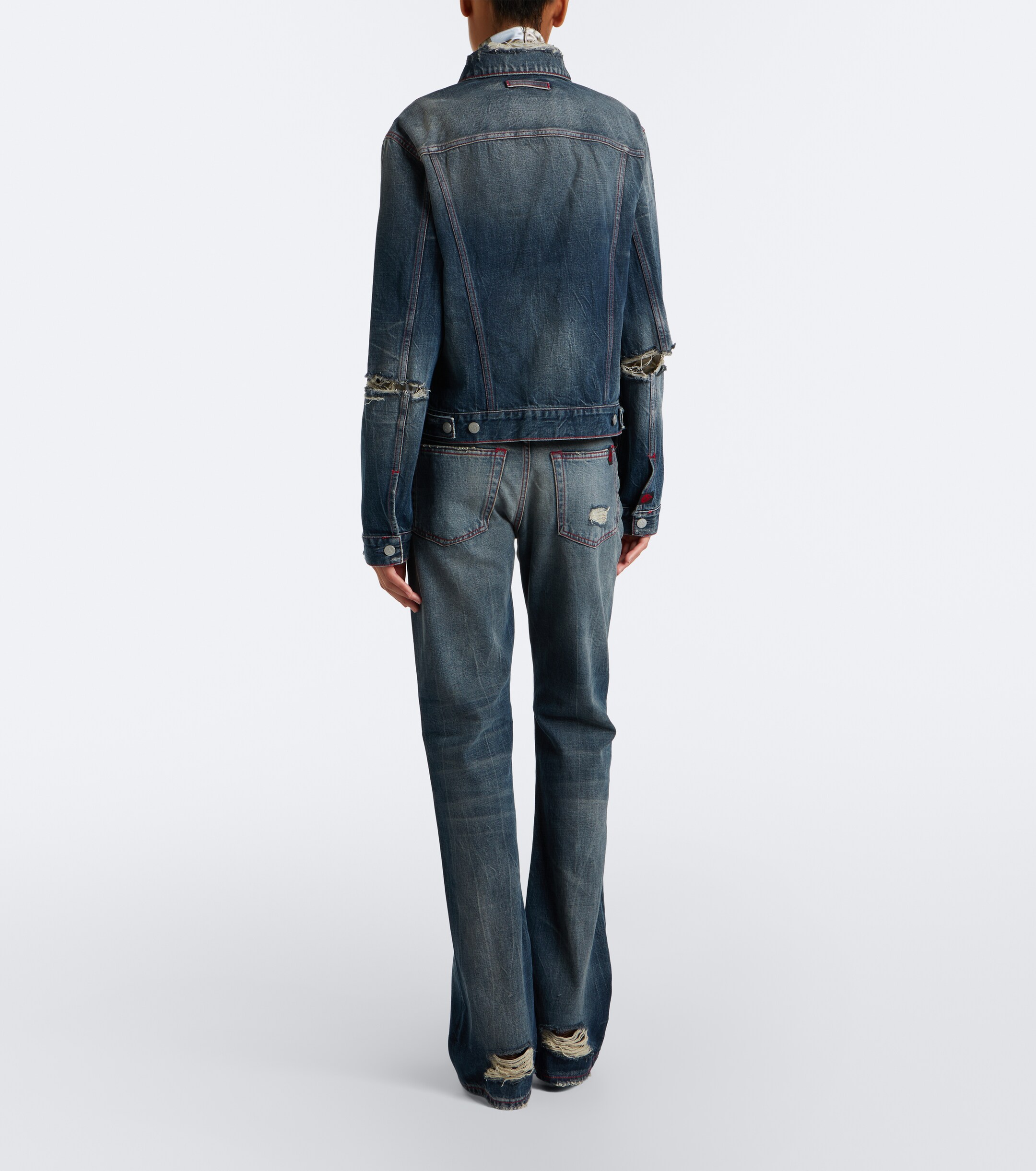 Acne Studios Acne Studios Re-Edition distressed faded bootcut jeans