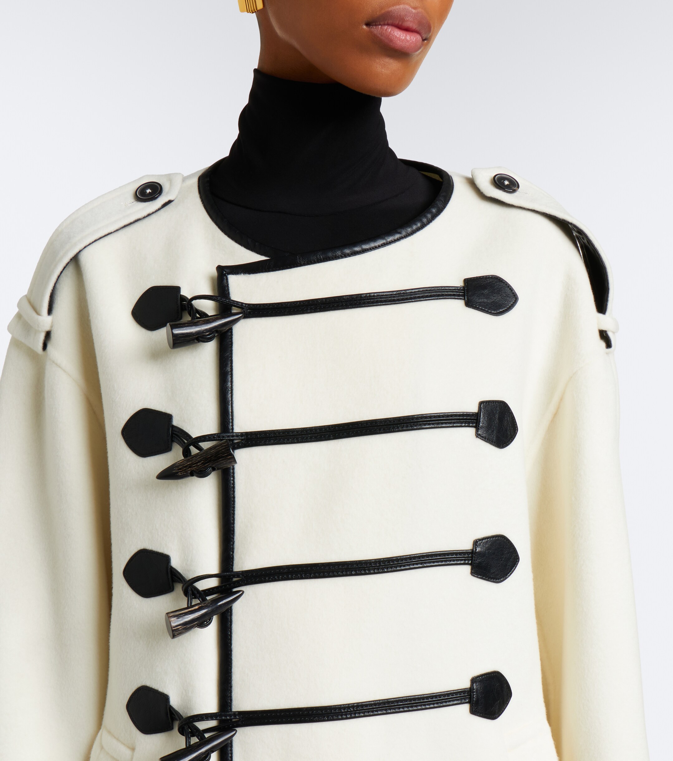 Xu Zhi Xu Zhi Scarf-detail wool peacoat