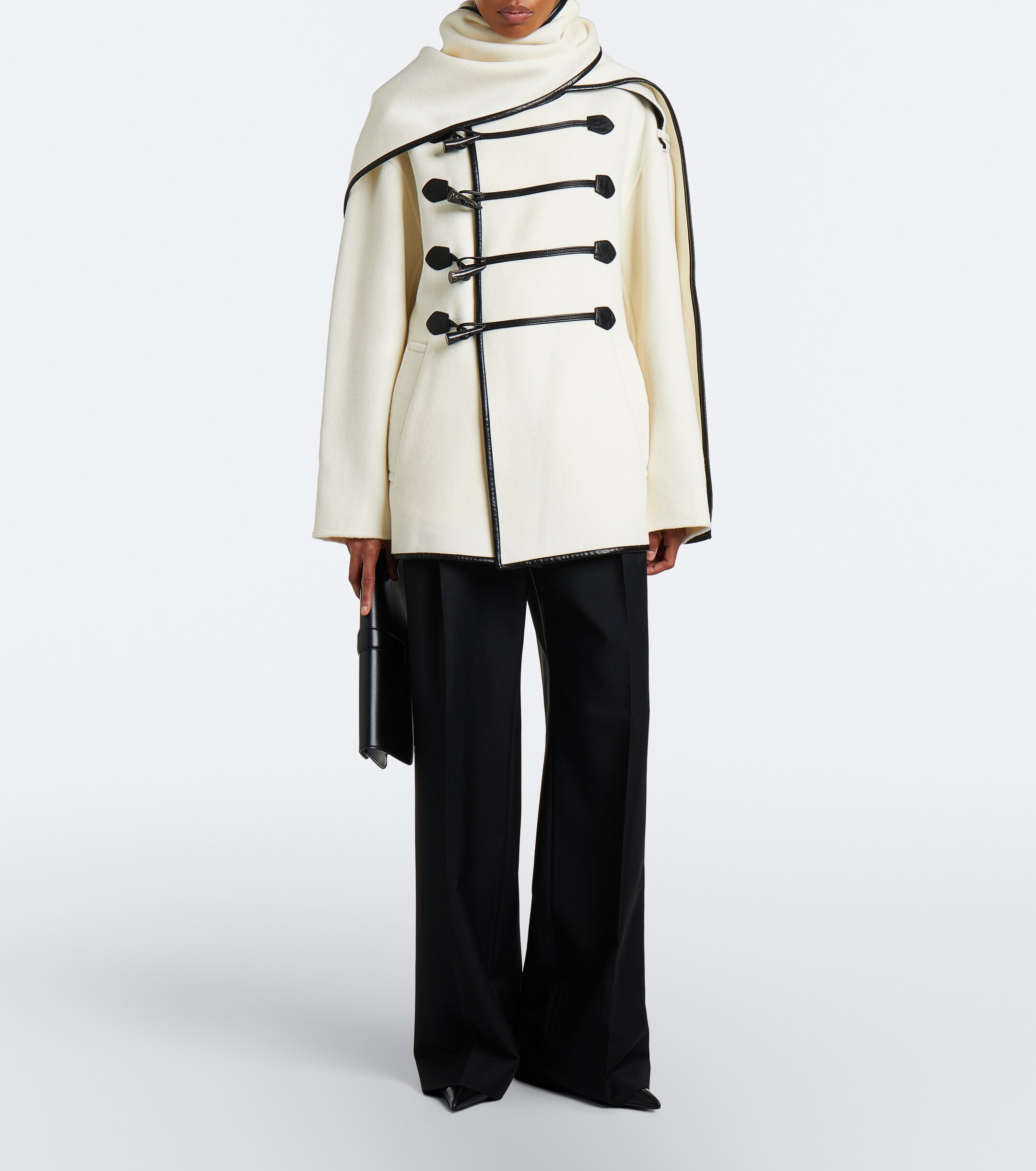 Xu Zhi Xu Zhi Scarf-detail wool peacoat