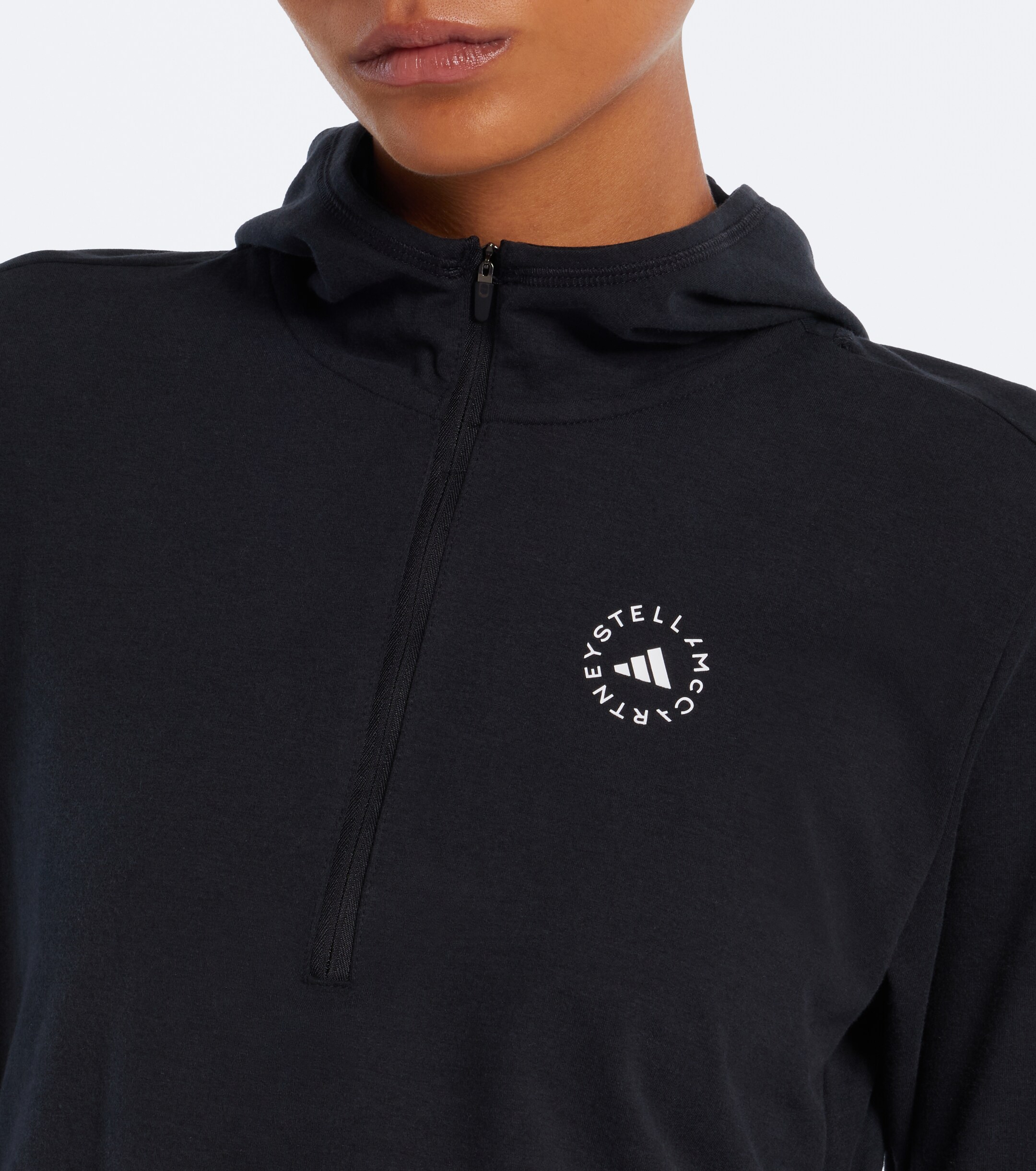 adidas by Stella McCartney Adidas by Stella McCartney Logo jersey half-zip hoodie