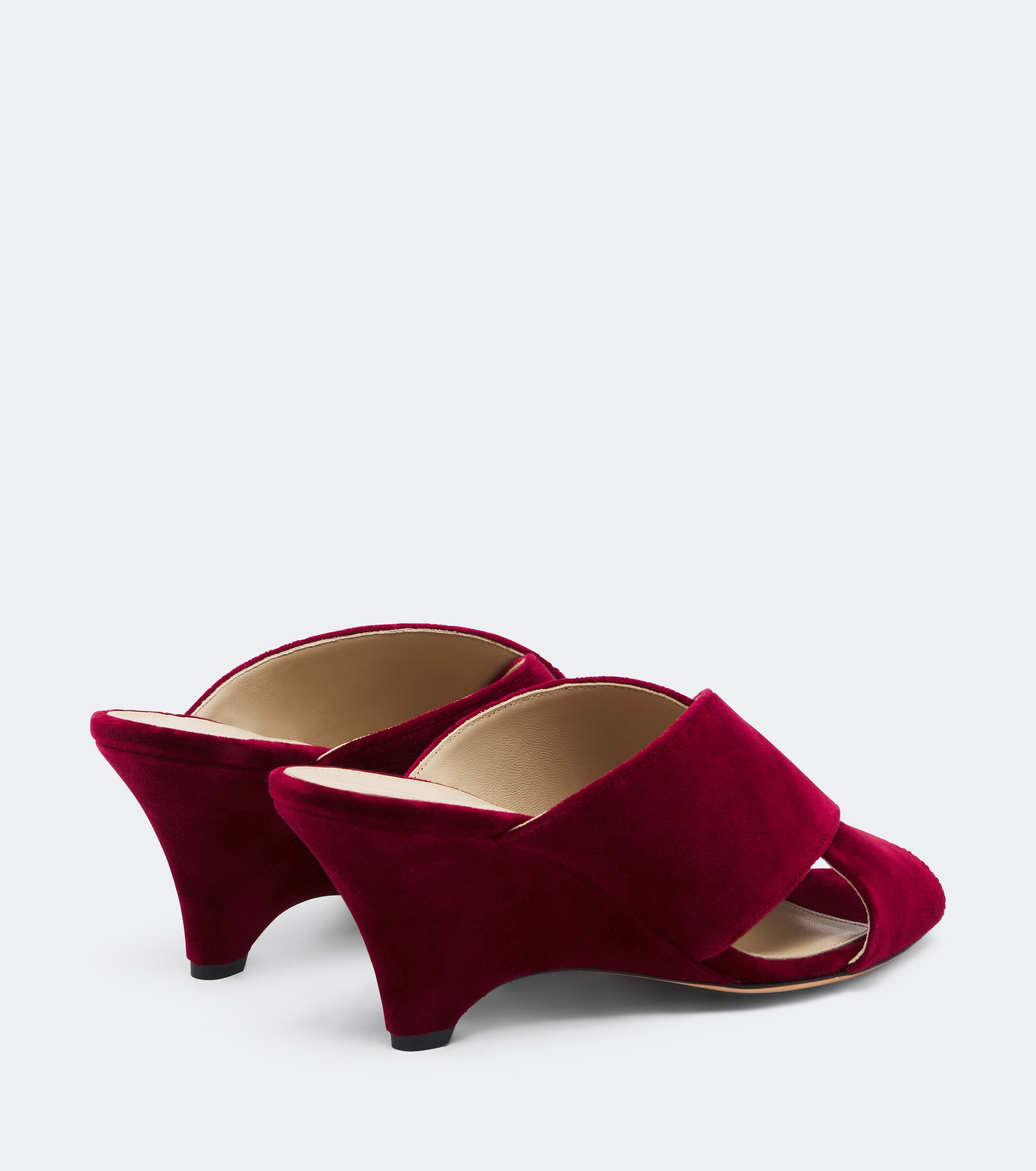 LE MONDE BERYL Le Monde Béryl Luca velvet wedge mules