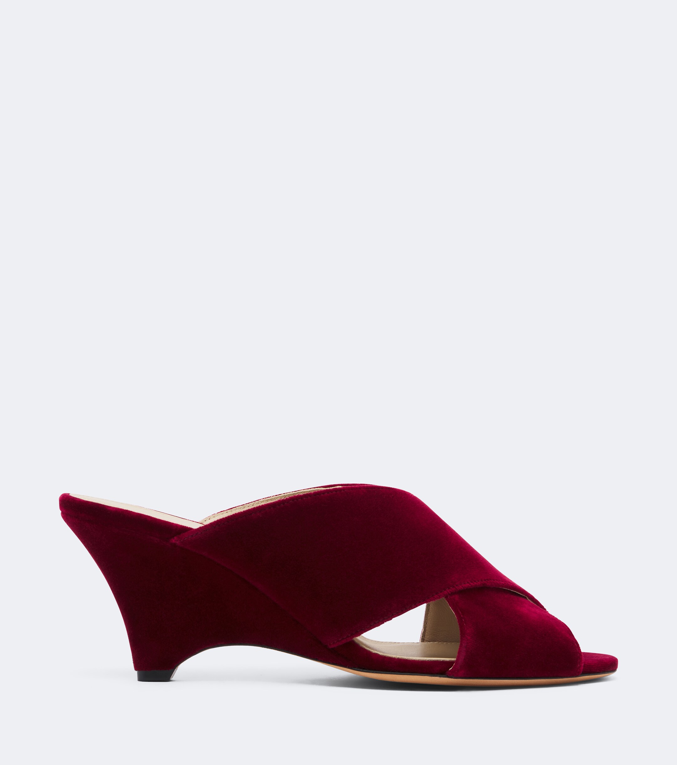 LE MONDE BERYL Le Monde Béryl Luca velvet wedge mules