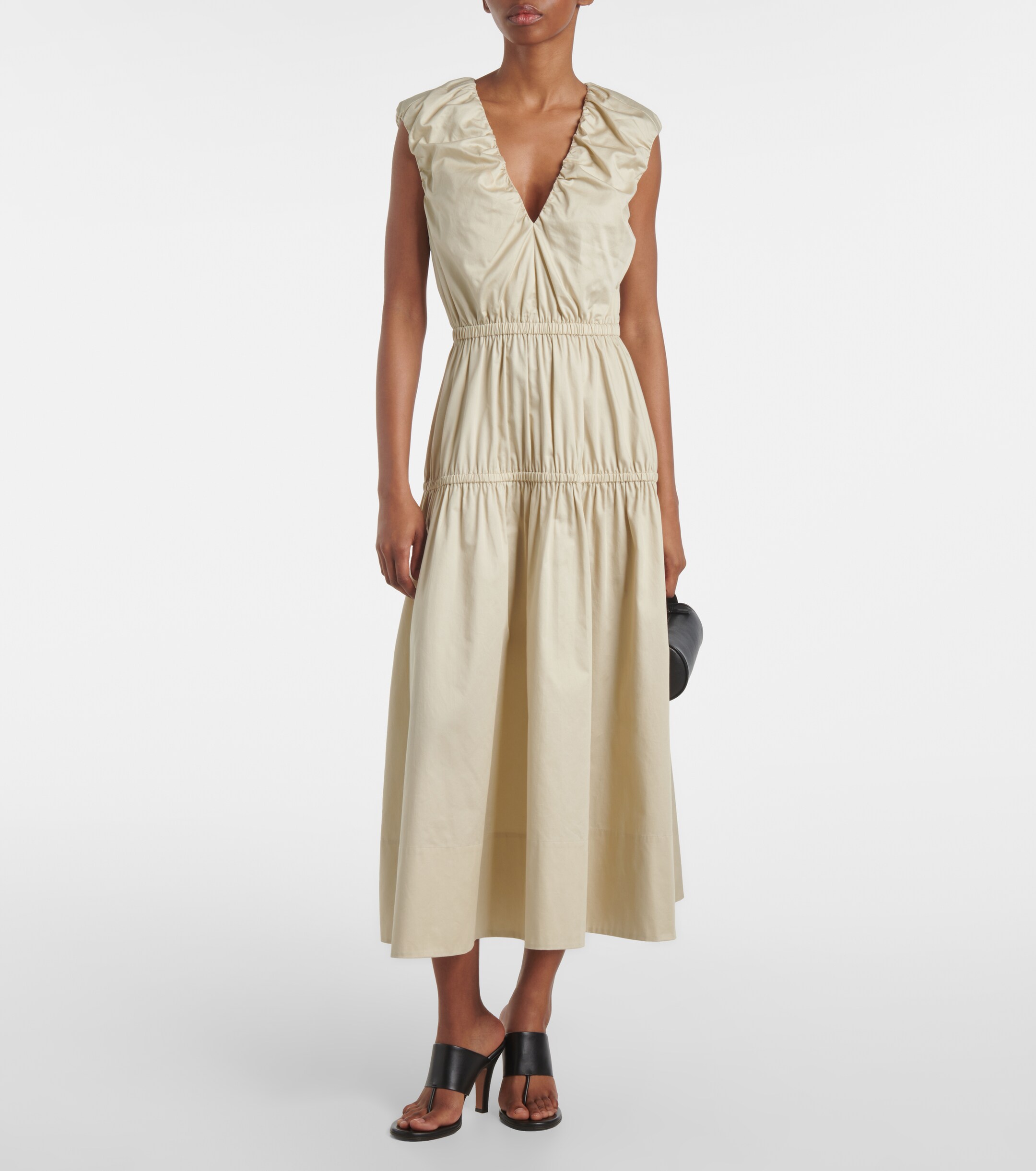JOSEPH Cotton midi dress