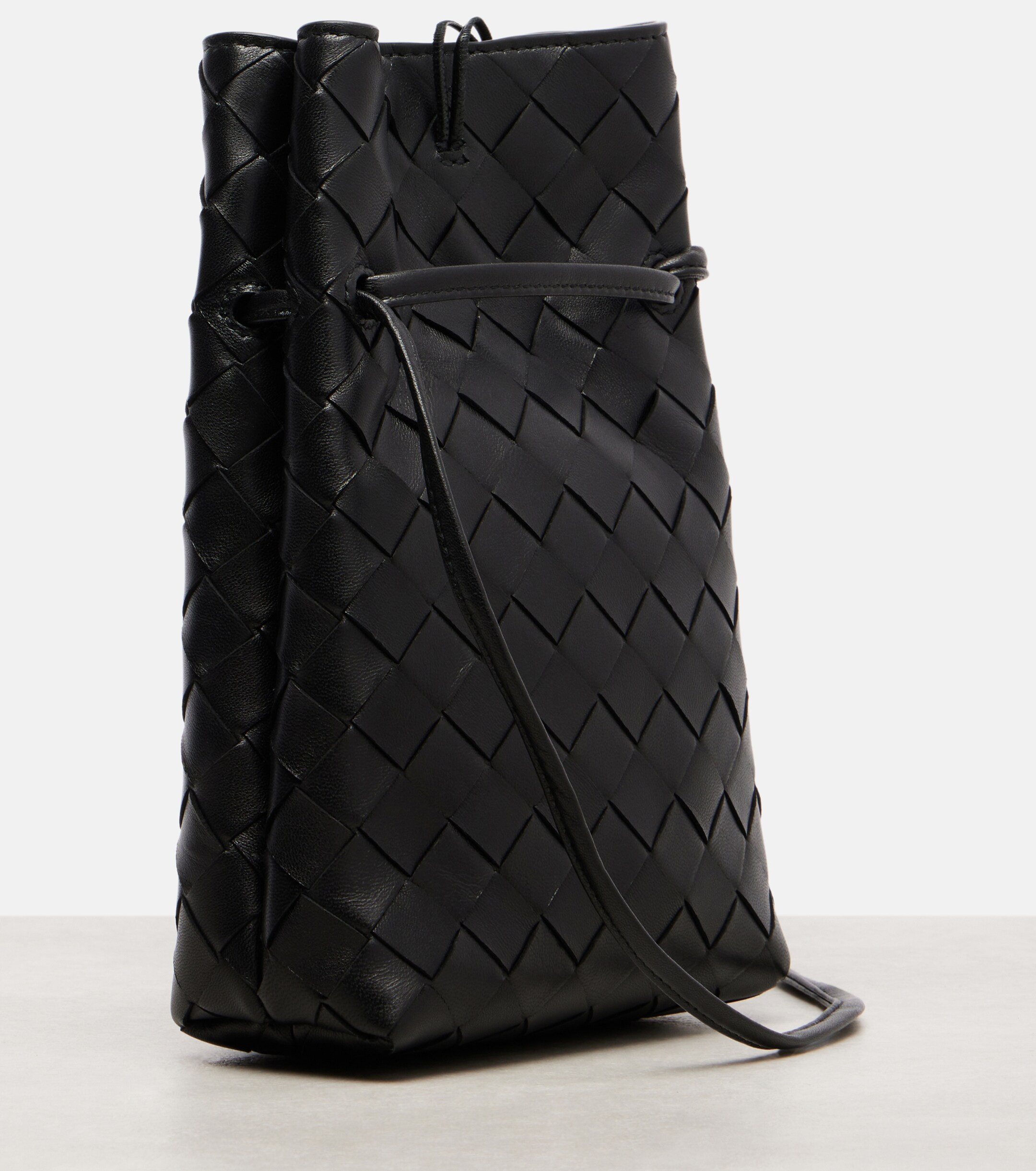 Bottega Veneta Andiamo Intrecciato leather phone pouch