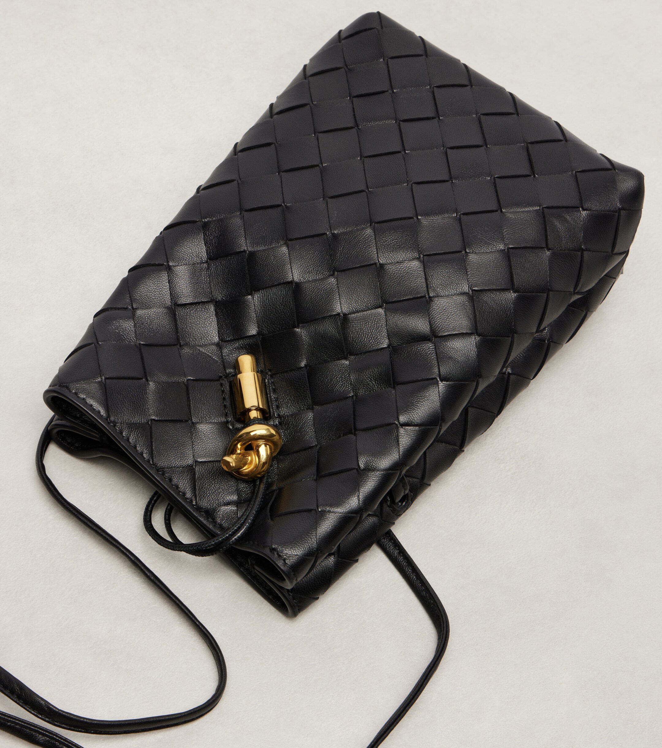 Bottega Veneta Andiamo Intrecciato leather phone pouch