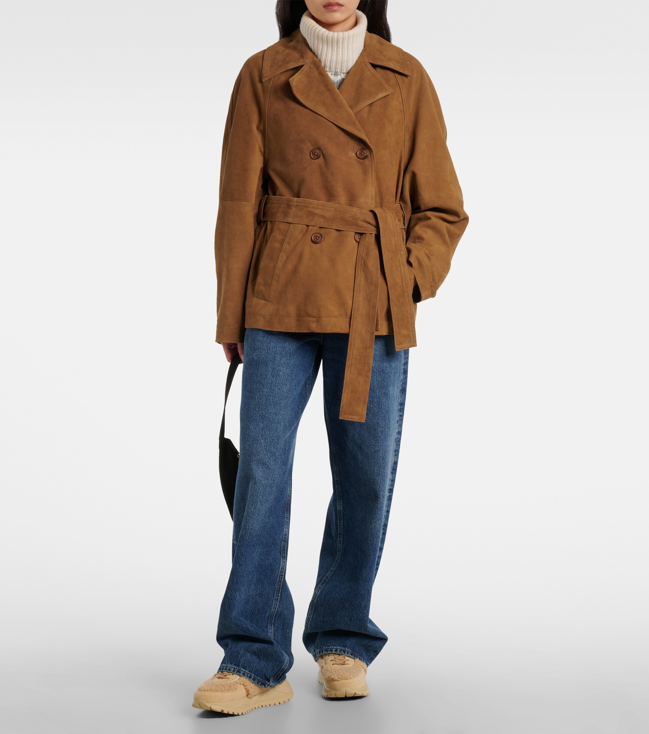 BOGNER Malaga 27 suede-trimmed shearling platform sneakers