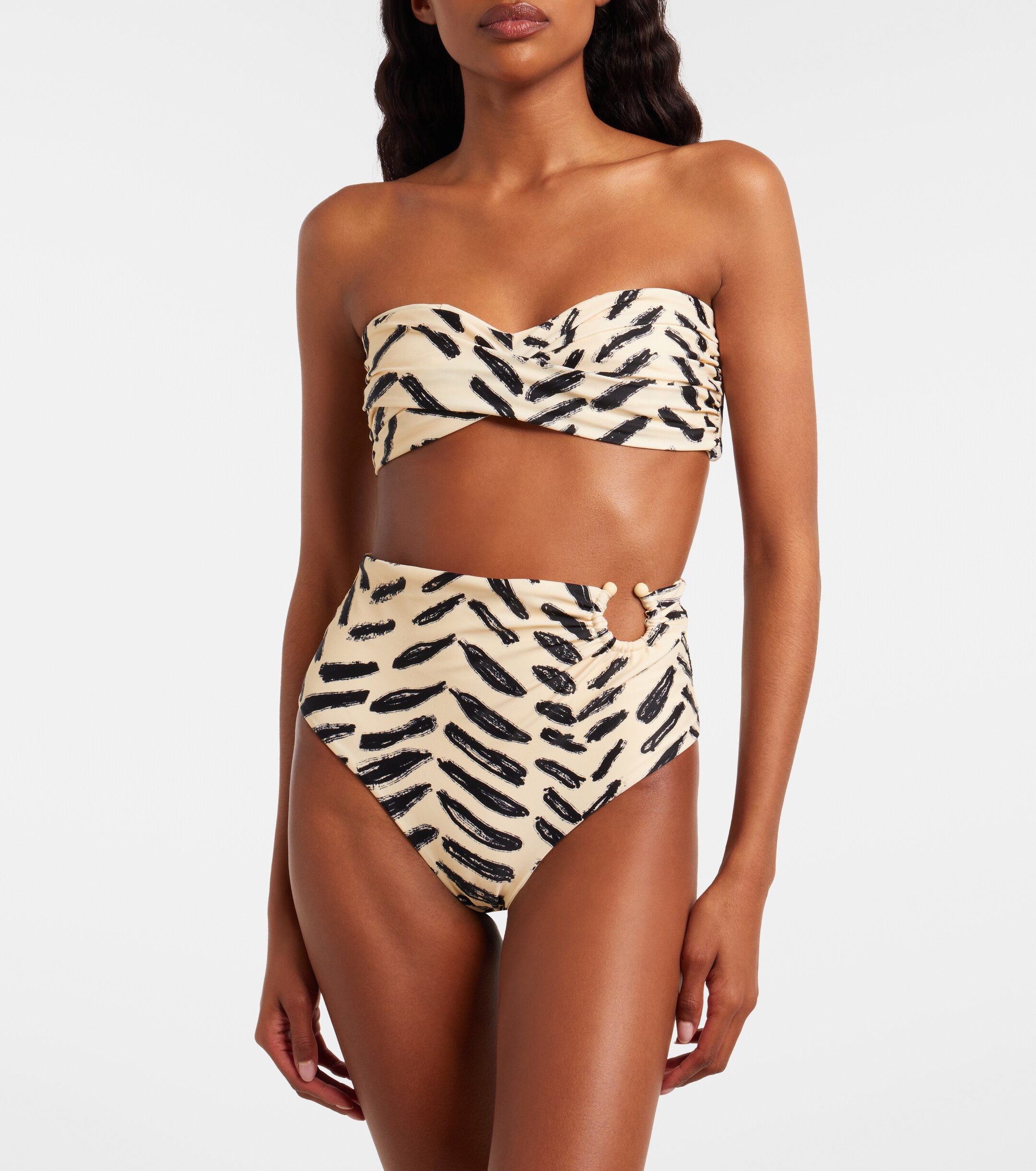 Johanna Ortiz Johanna Ortiz Gathered printed bikini bottoms