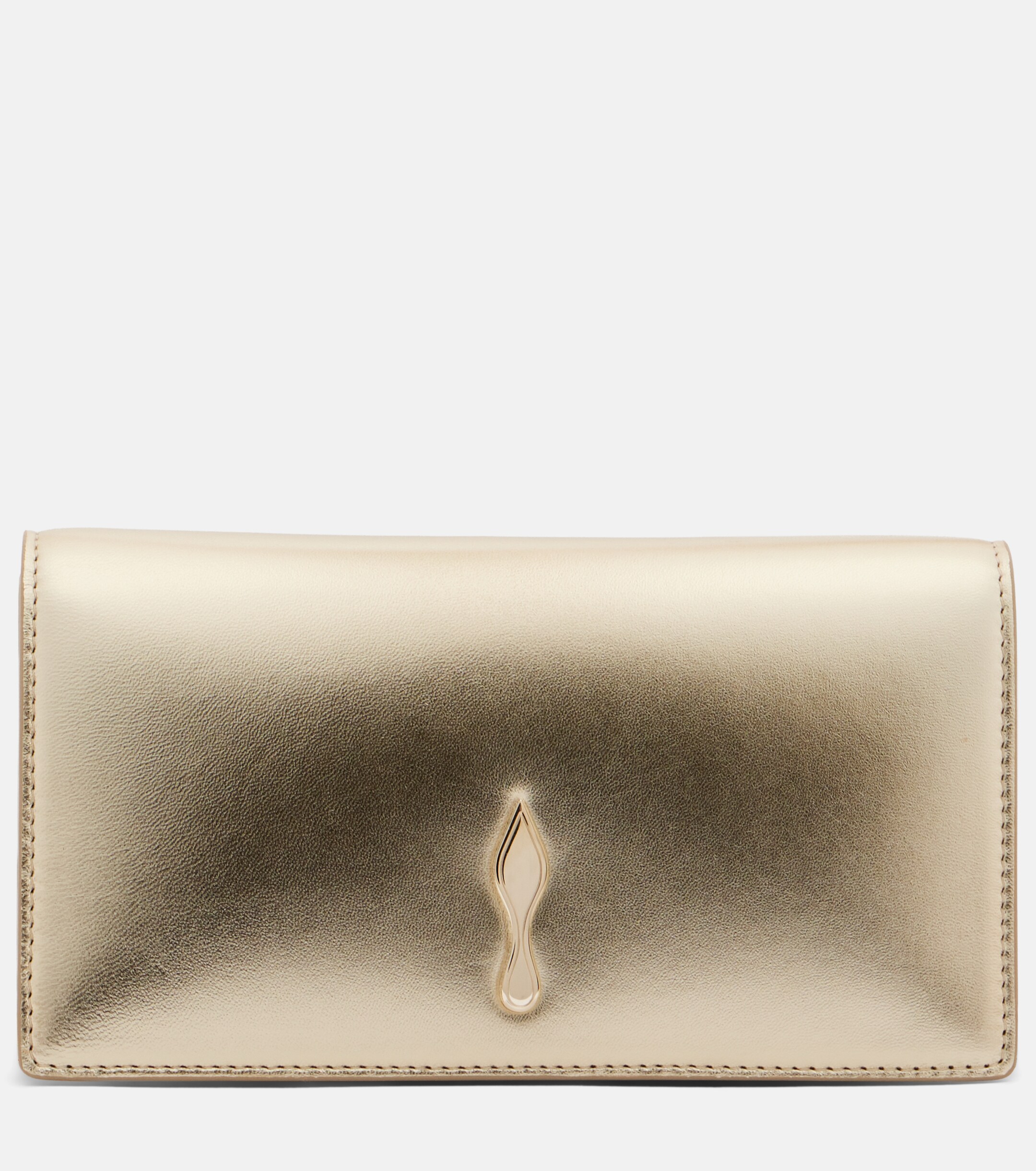 CHRISTIAN LOUBOUTIN Bettina Small metallic leather clutch