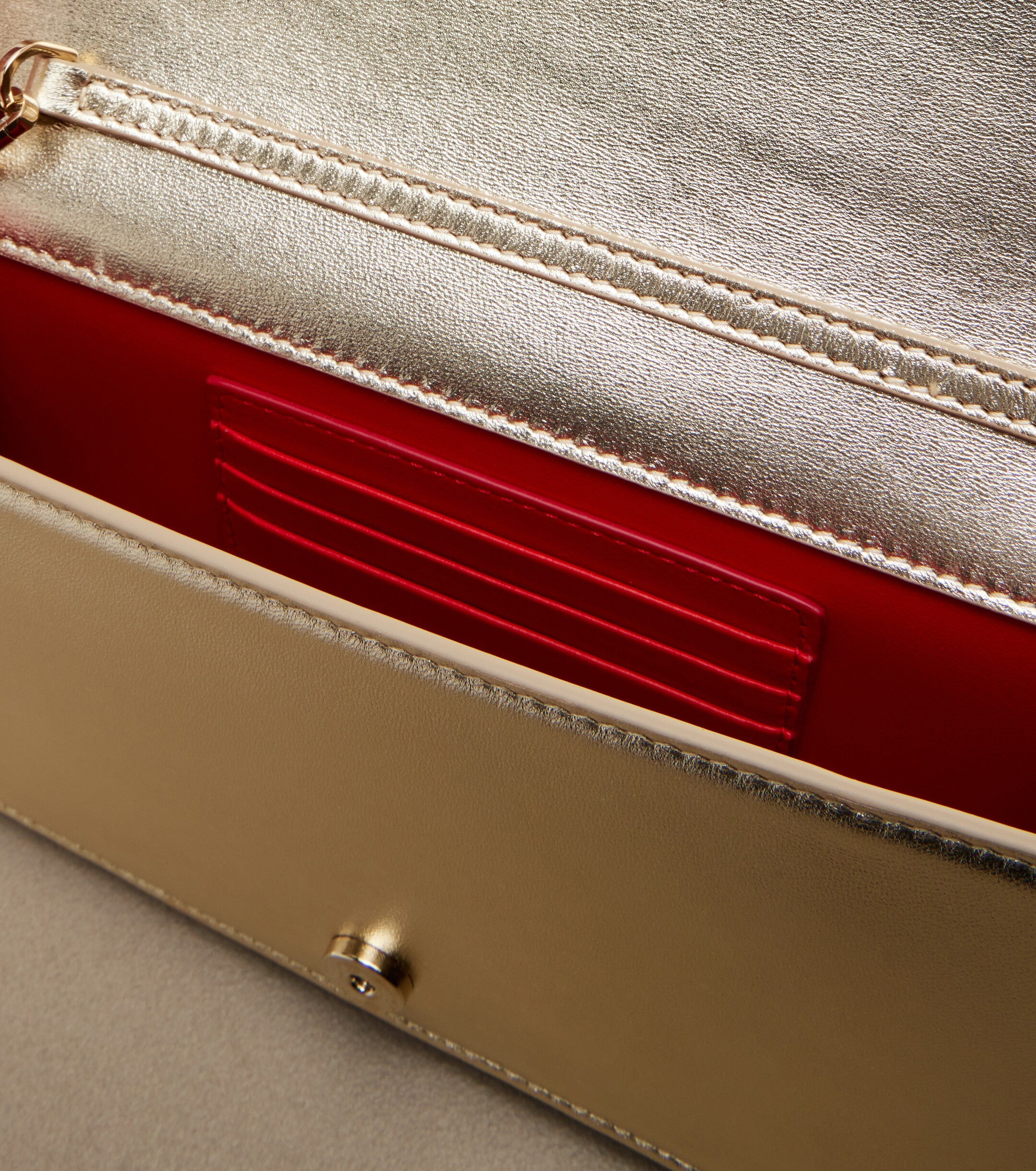 CHRISTIAN LOUBOUTIN Bettina Small metallic leather clutch