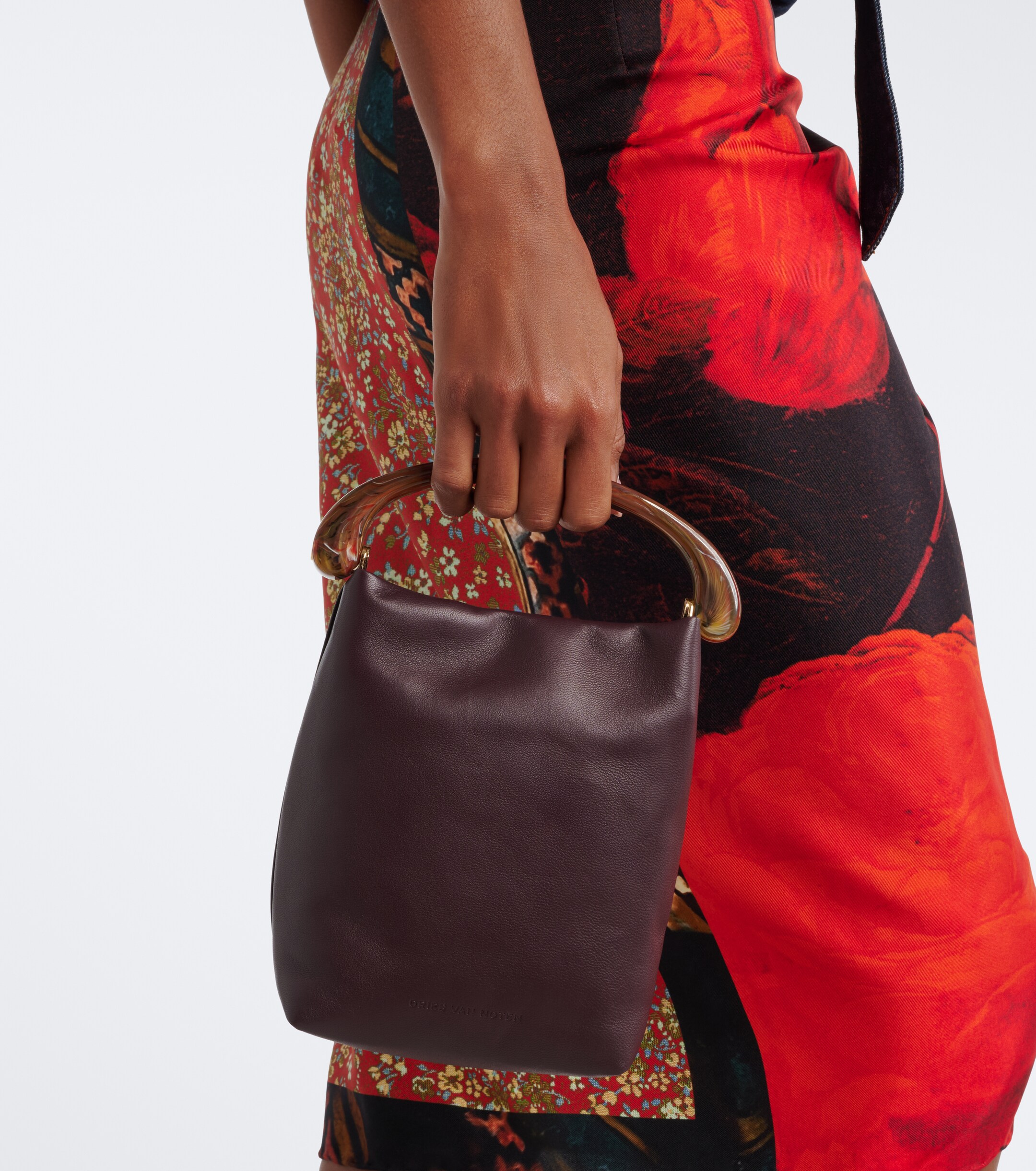 Dries Van Noten Small leather top-handle bag