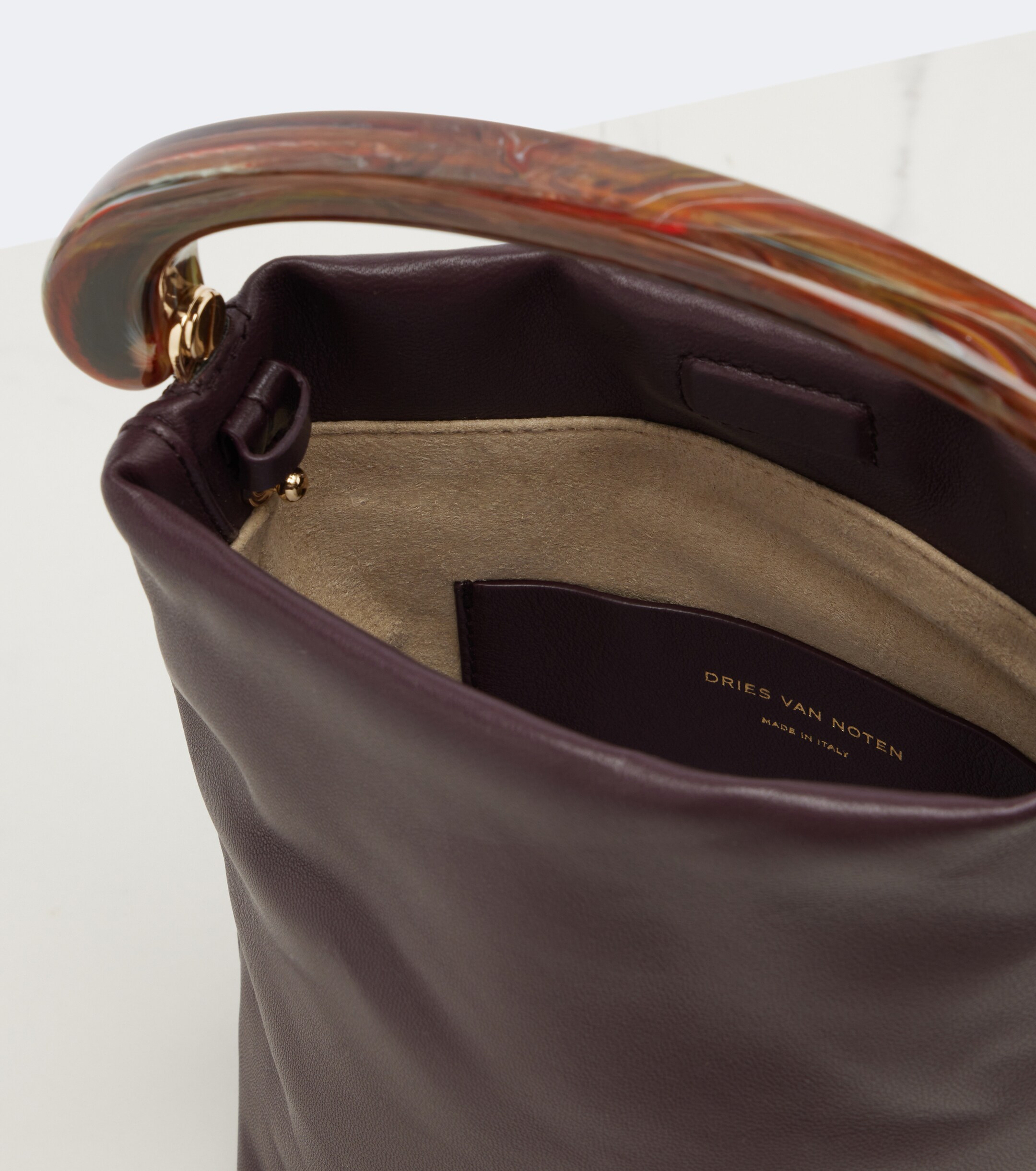 Dries Van Noten Small leather top-handle bag