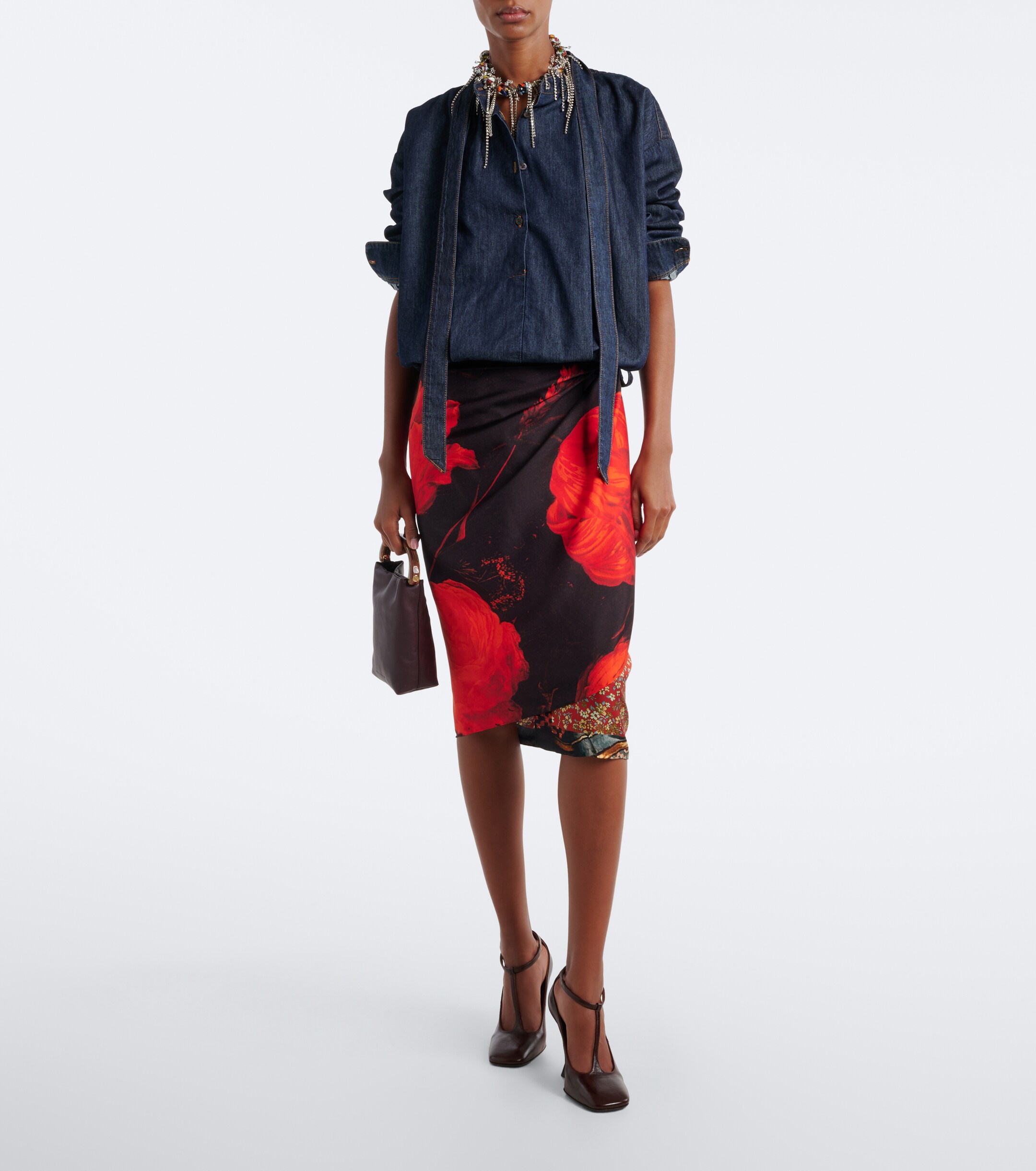 Dries Van Noten Small leather top-handle bag