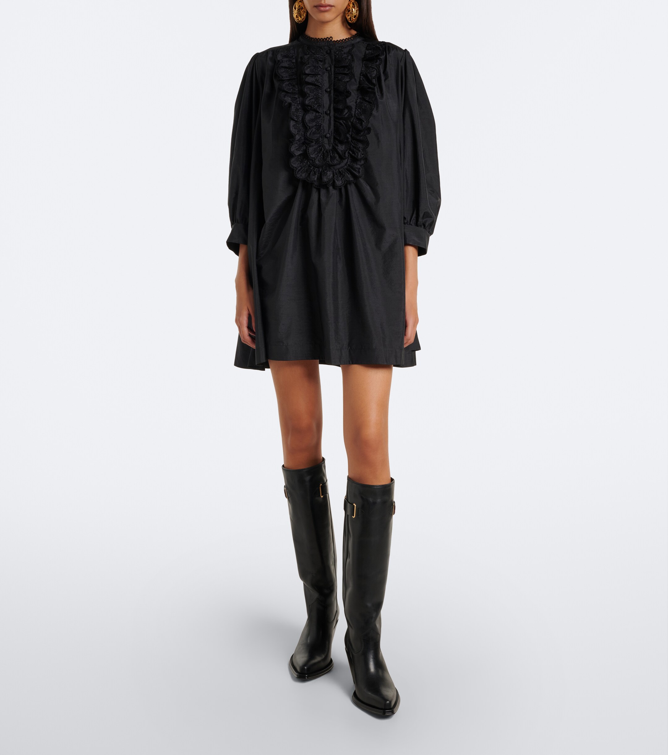 Chloé Chloé Ruffled taffeta minidress