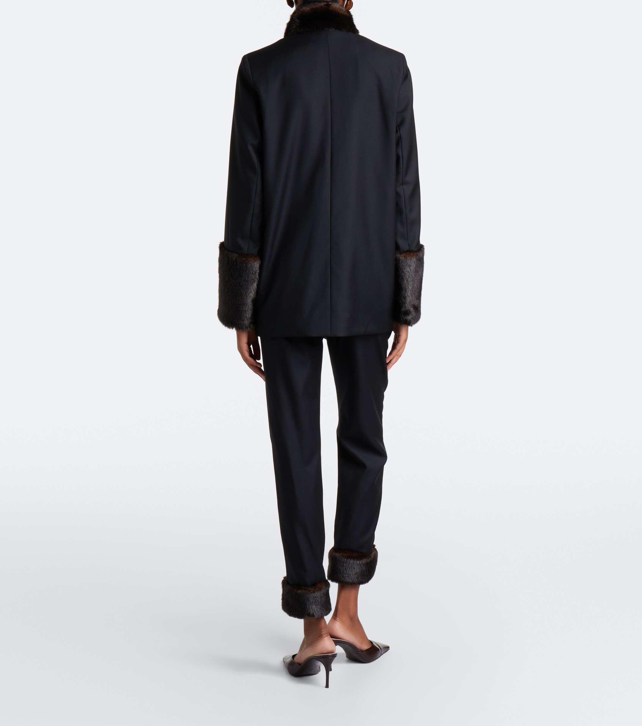 LOULOU DE SAISON Loulou de Saison Haden cropped virgin wool slim pants