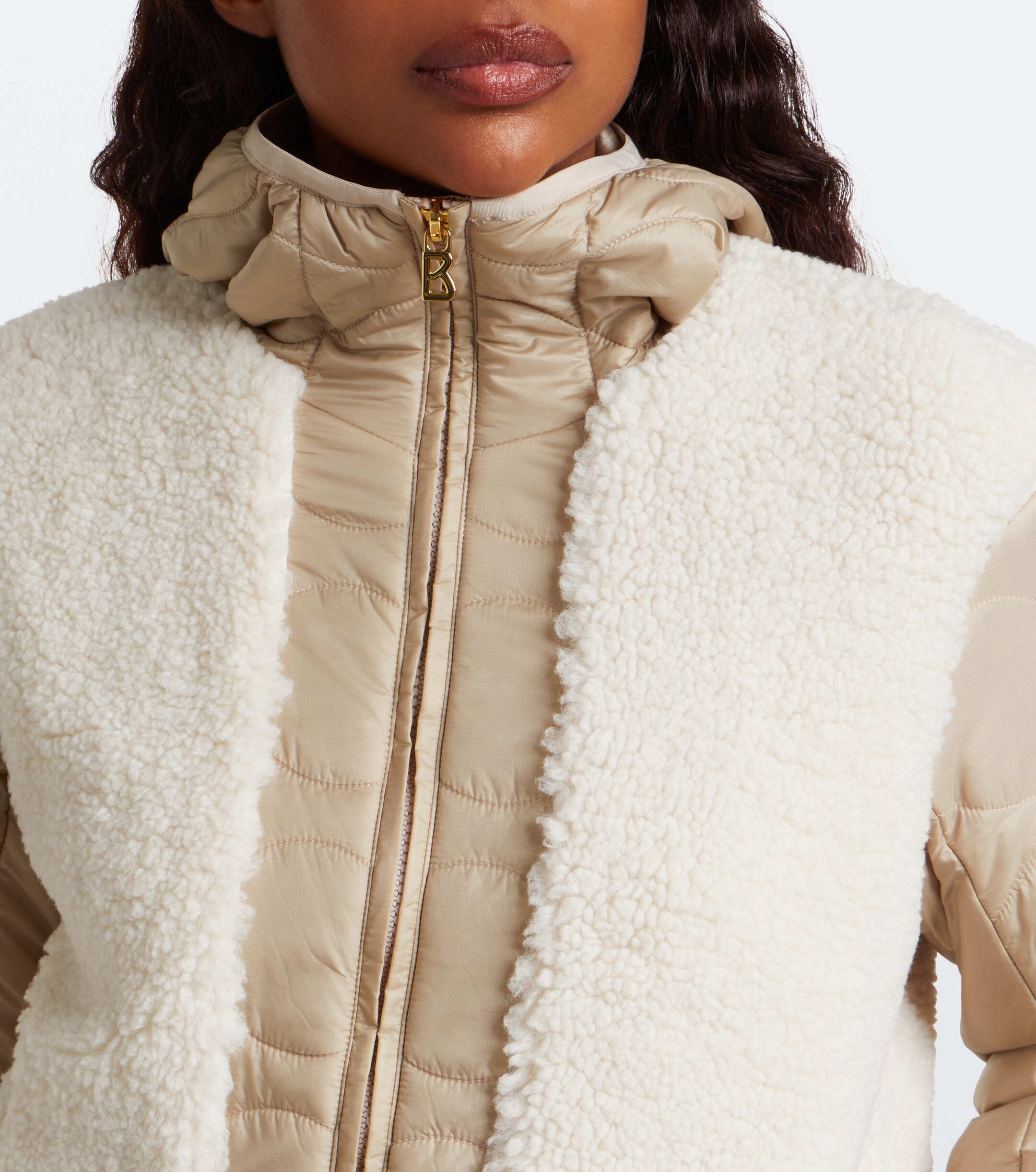 BOGNER Bogner Bibi quilted teddy-trimmed jacket