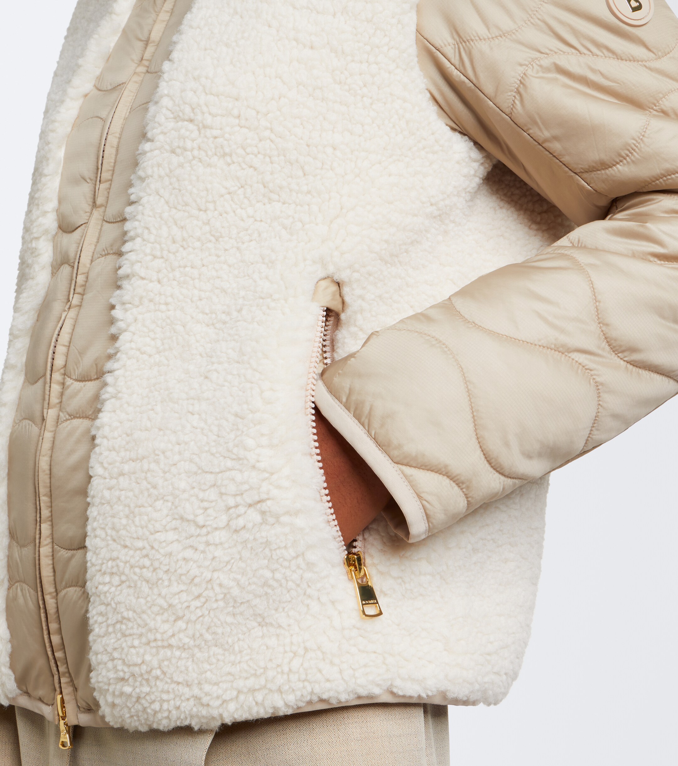 BOGNER Bogner Bibi quilted teddy-trimmed jacket