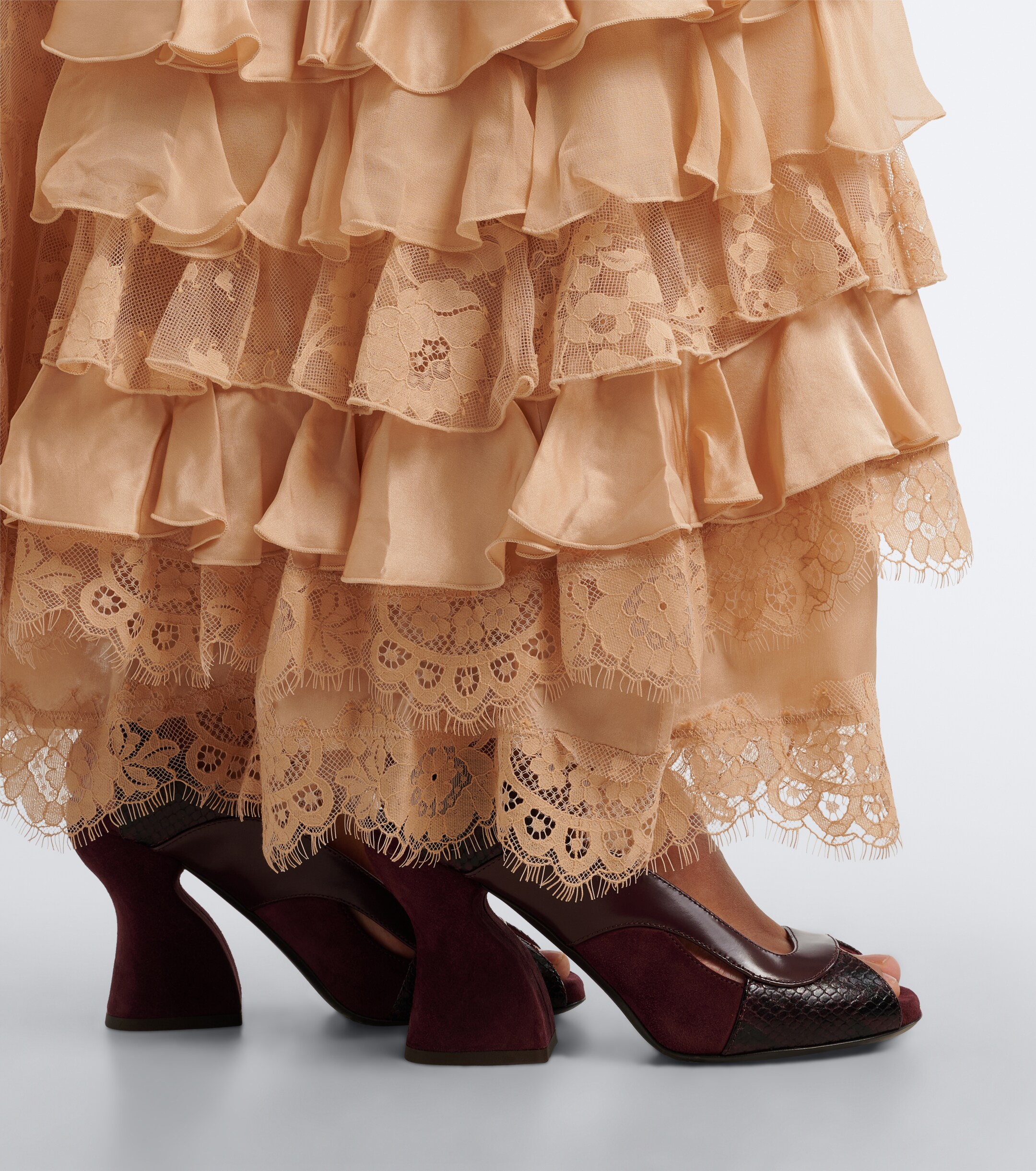 Zimmermann Zimmermann Marvi suede-trimmed leather sandals