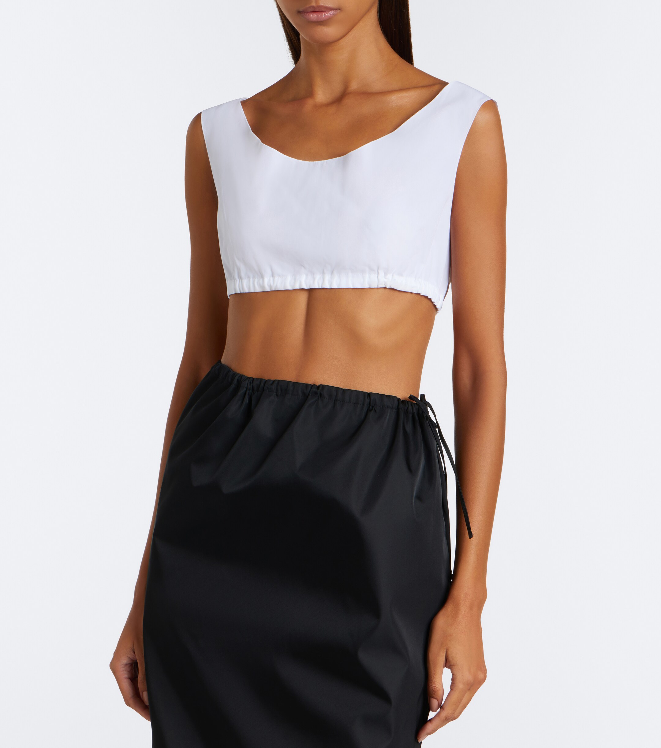 Prada Prada Cotton poplin bra top