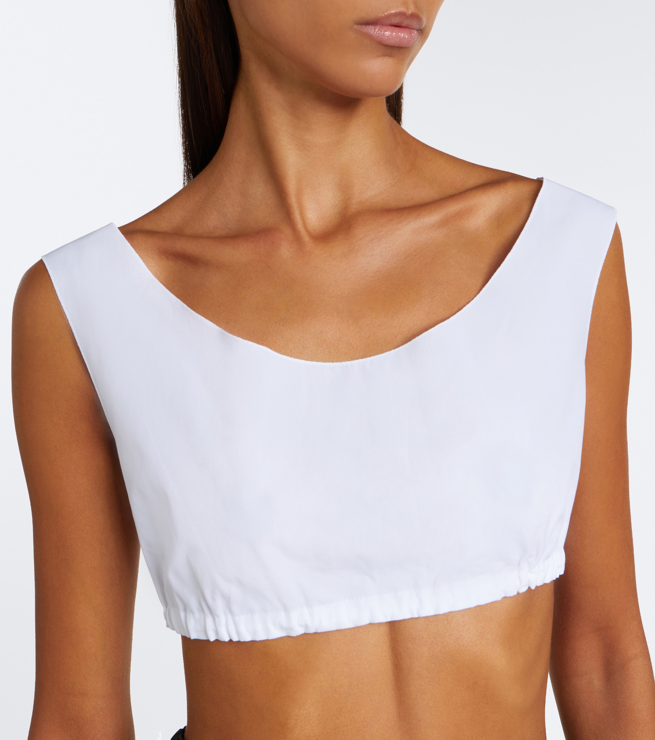Prada Prada Cotton poplin bra top