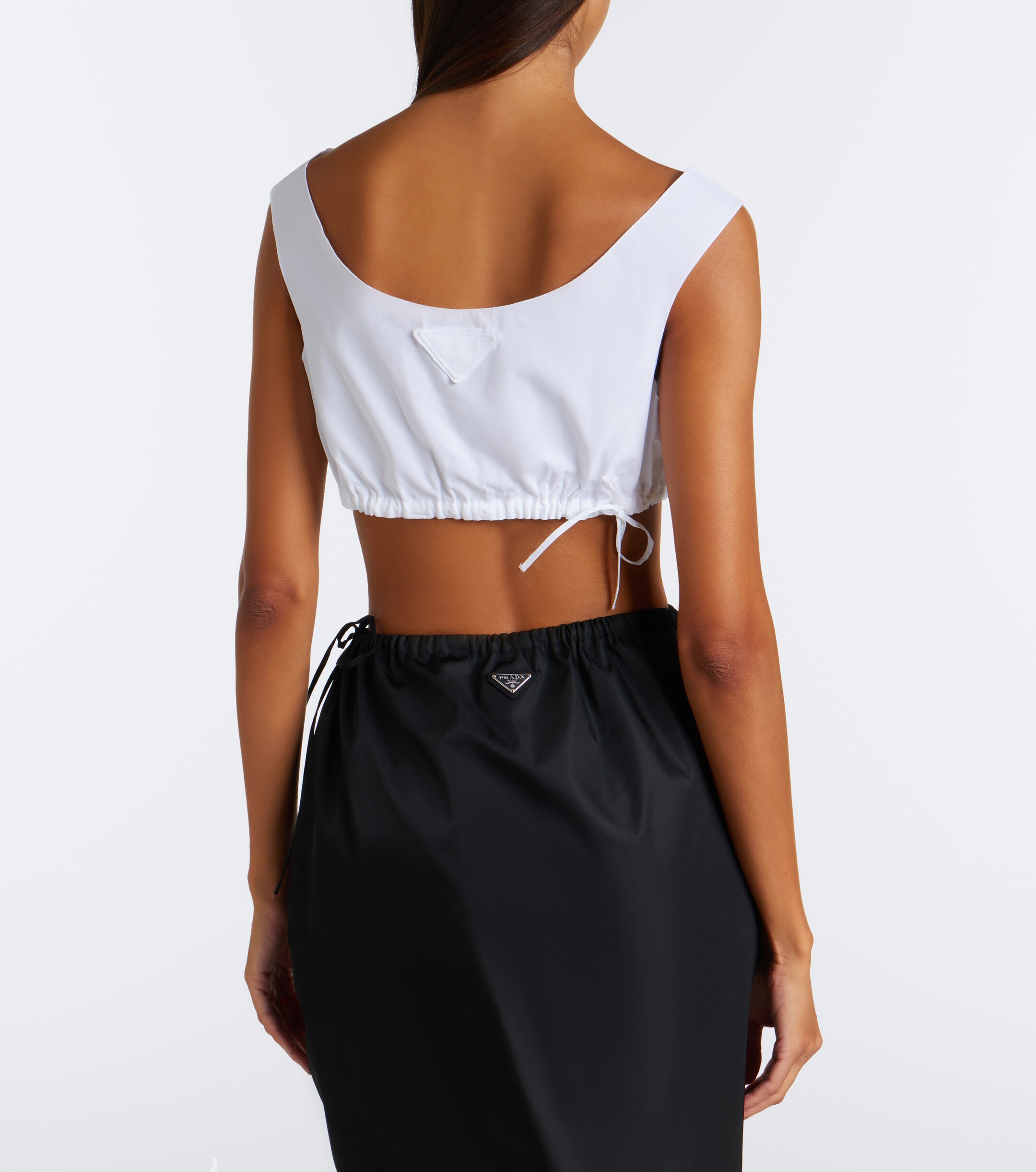 Prada Prada Cotton poplin bra top