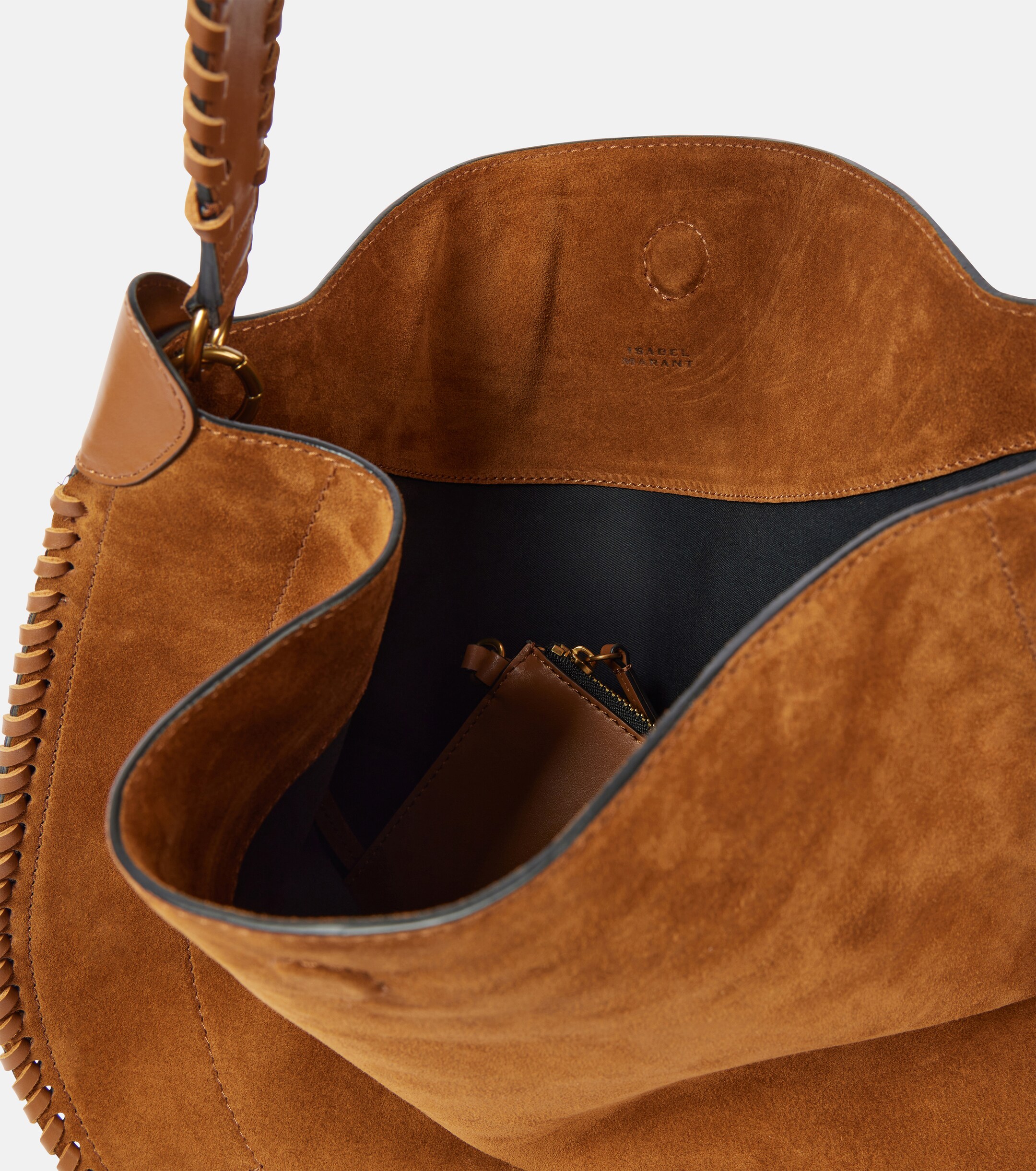 Isabel Marant Oskan braided suede shoulder bag