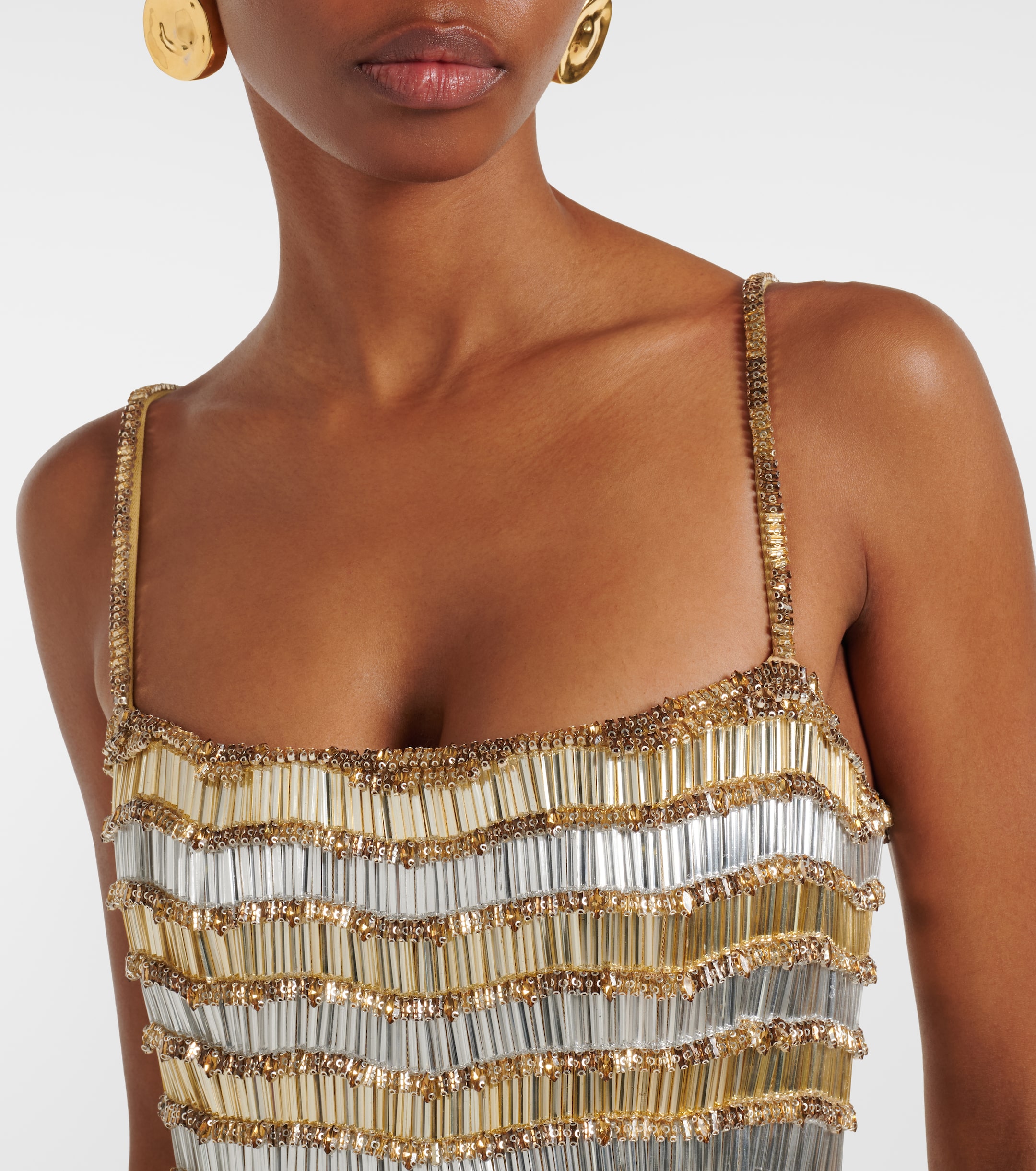 Rachel Gilbert Zeph embellished bustier dress