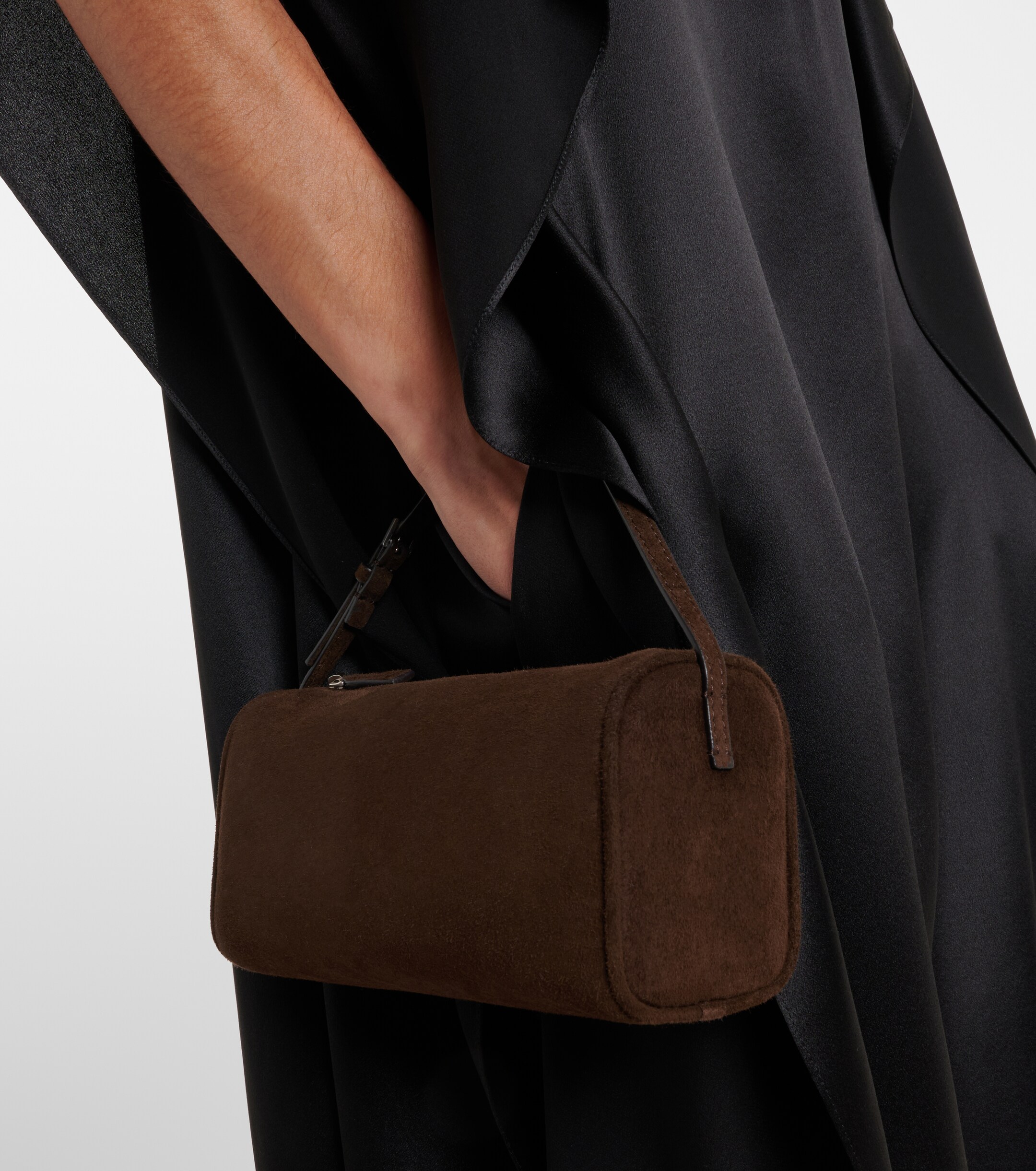 The Row '90s suede top-handle bag