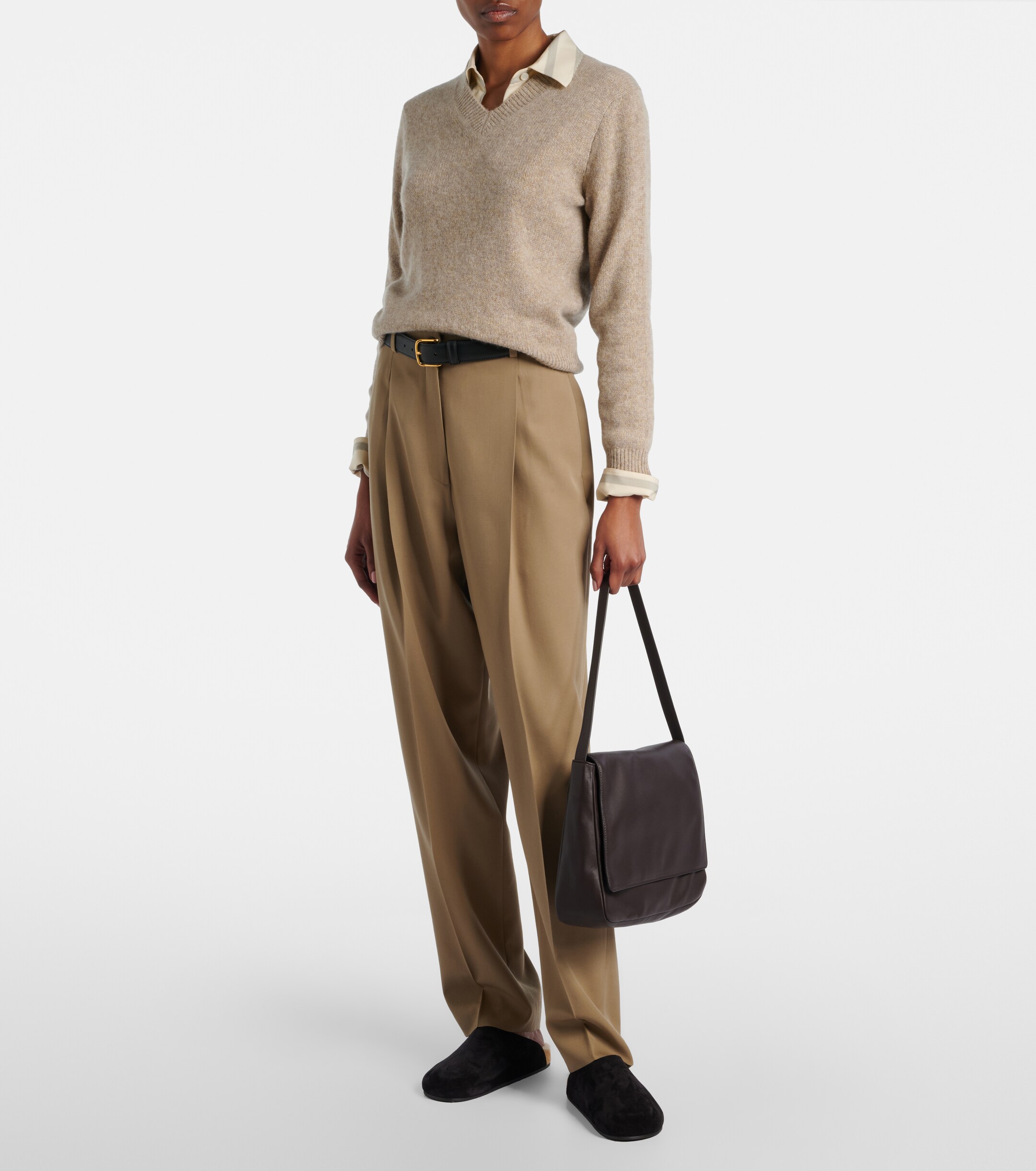 The Row Nuance Two leather shoulder bag