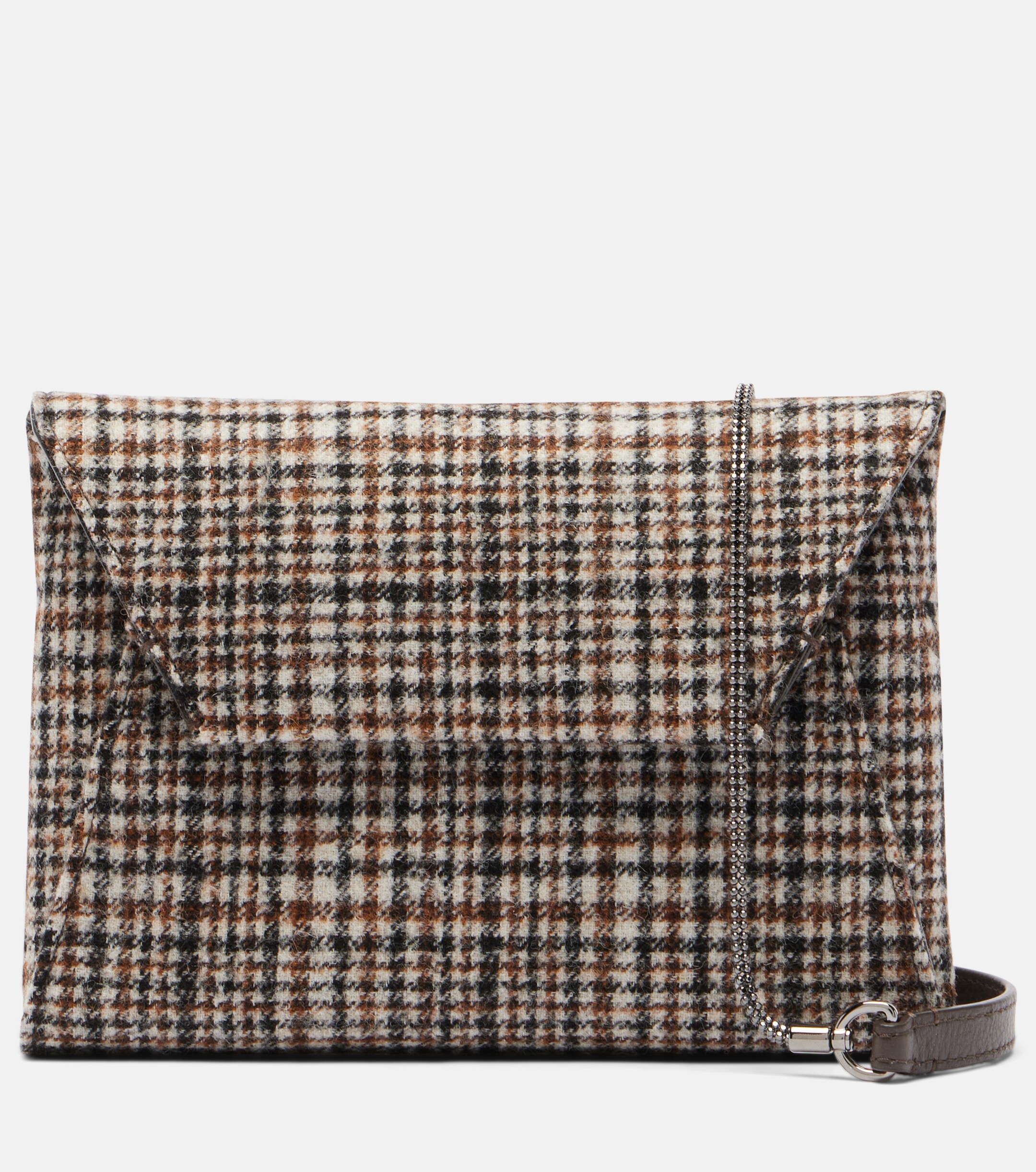 Brunello Cucinelli Monili Mini plaid clutch