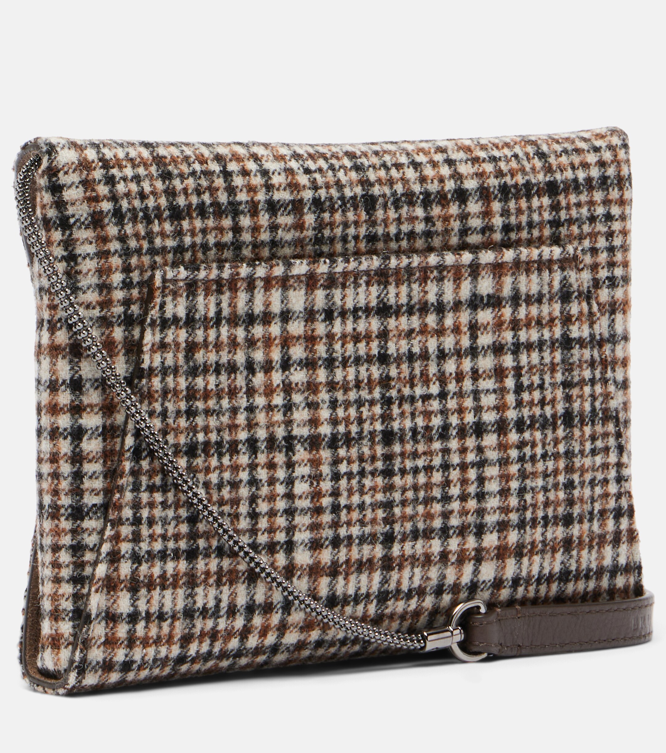 Brunello Cucinelli Monili Mini plaid clutch