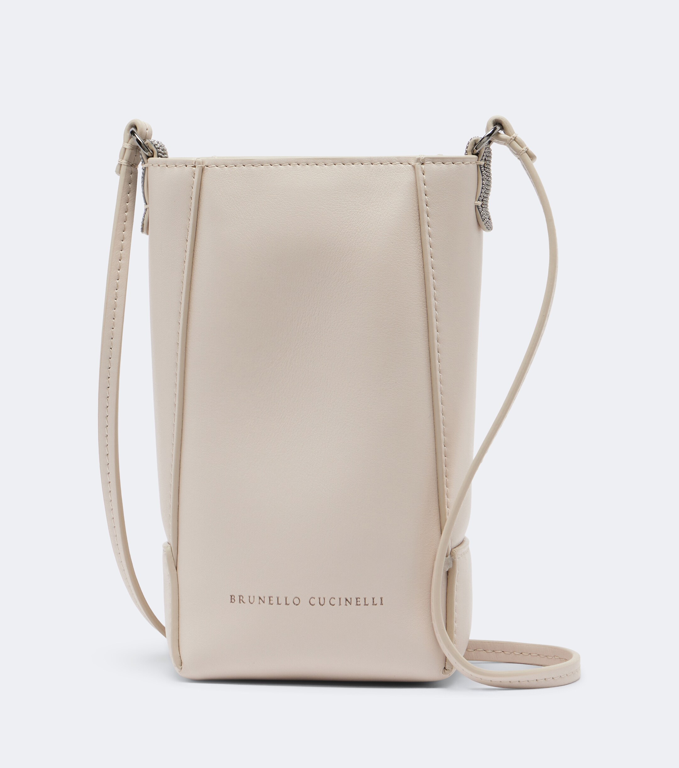 Brunello Cucinelli Duo Mini Monili leather phone pouch