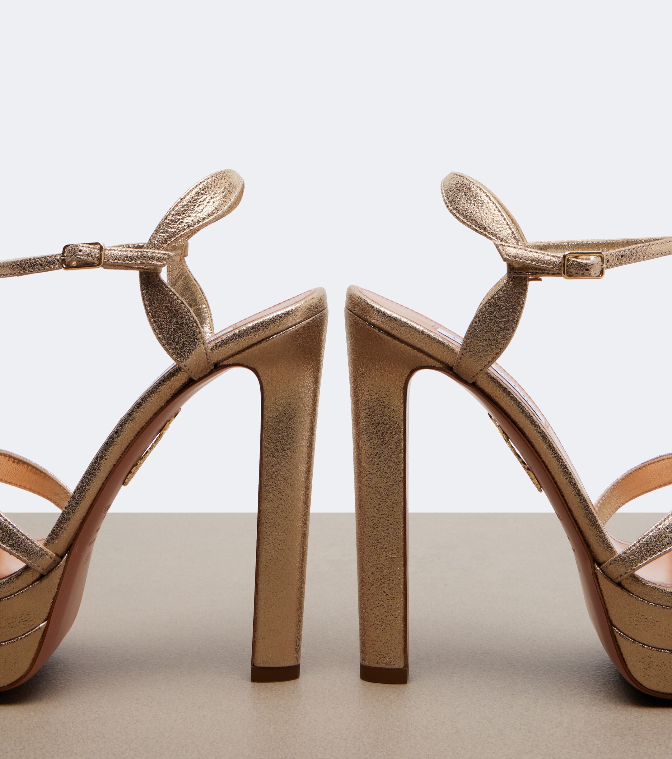AQUAZZURA Aquazzura Soulmate metallic leather platform sandals
