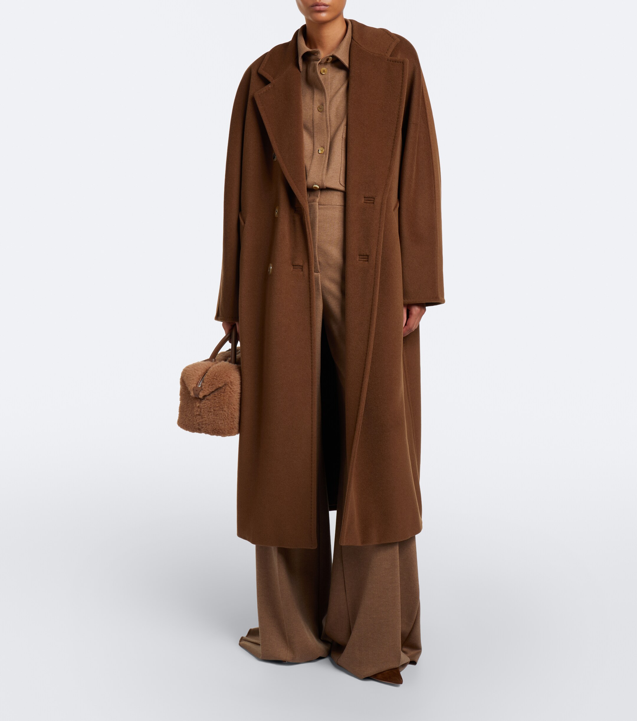Max Mara Max Mara Camel hair and wool-blend wide-leg pants