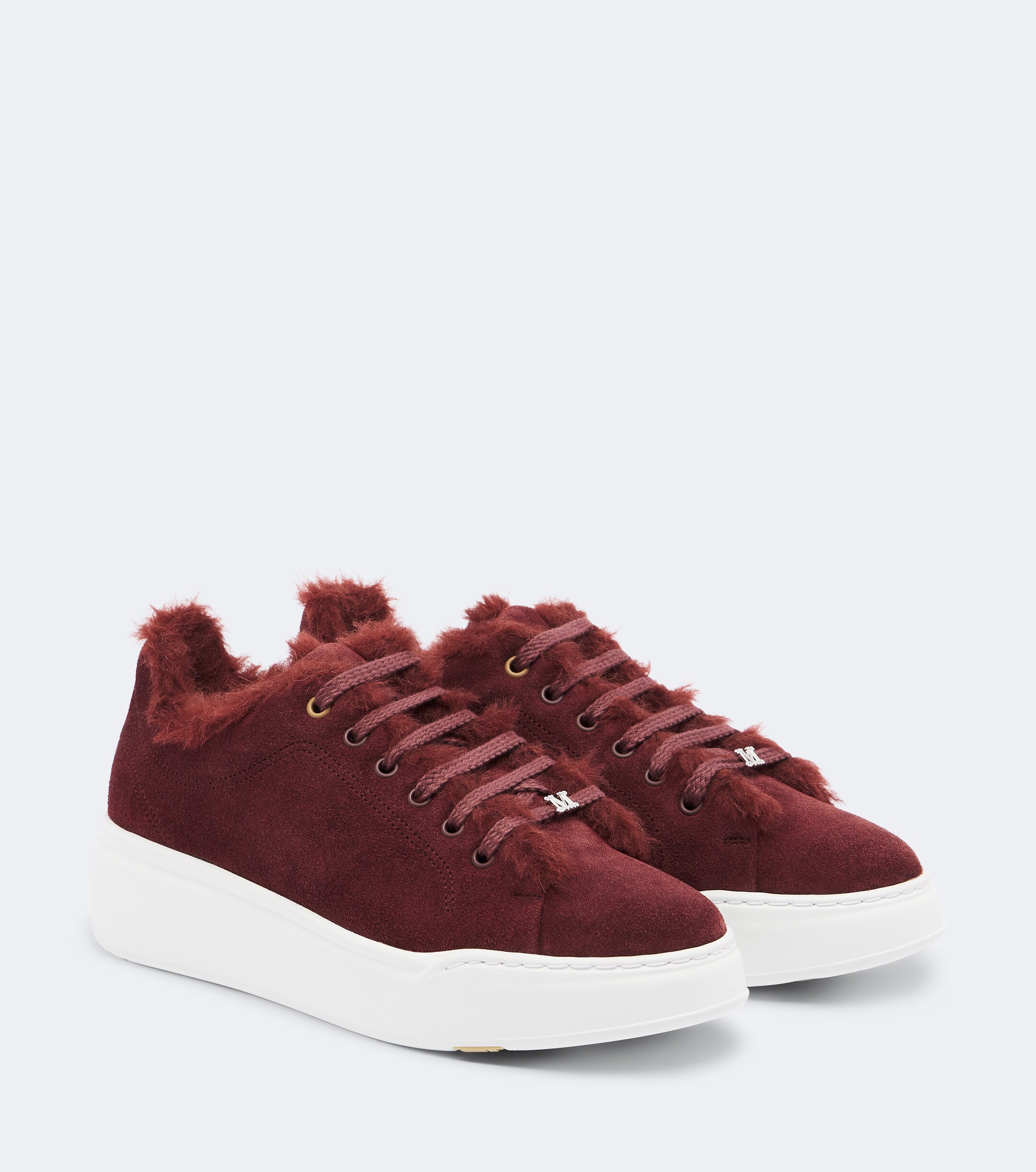 Max Mara Max Mara Shearling-lined suede sneakers