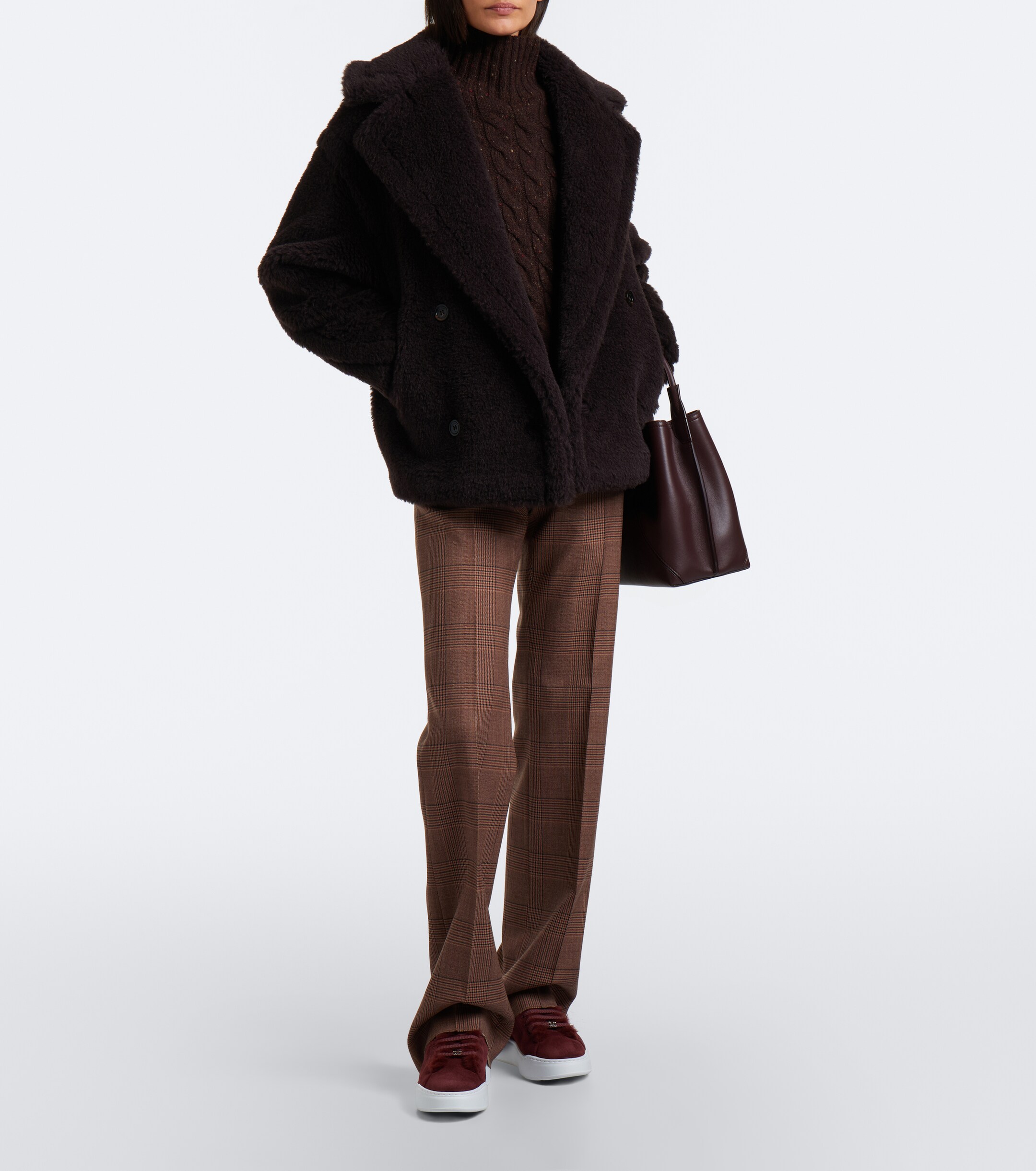 Max Mara Max Mara Shearling-lined suede sneakers