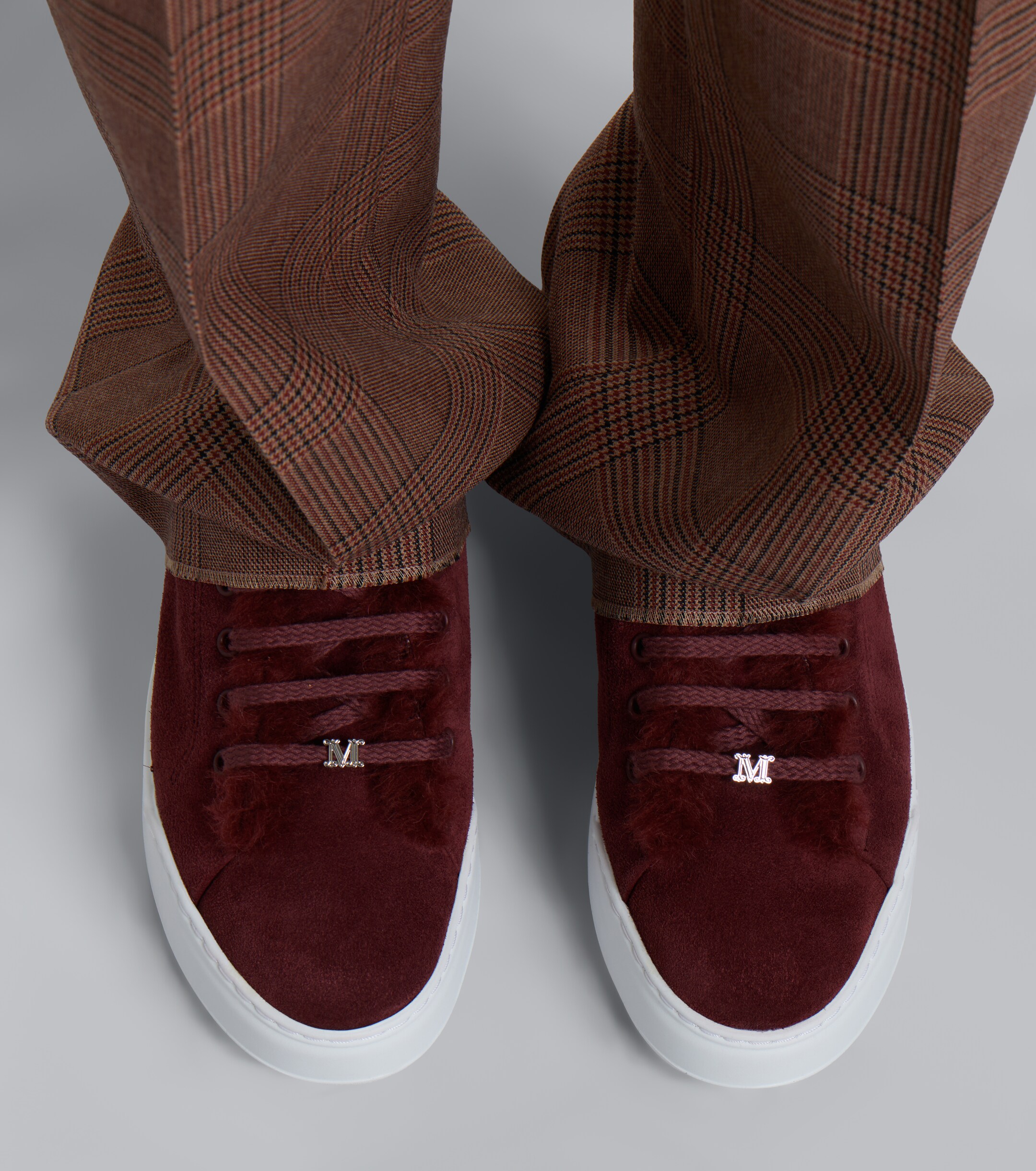Max Mara Max Mara Shearling-lined suede sneakers