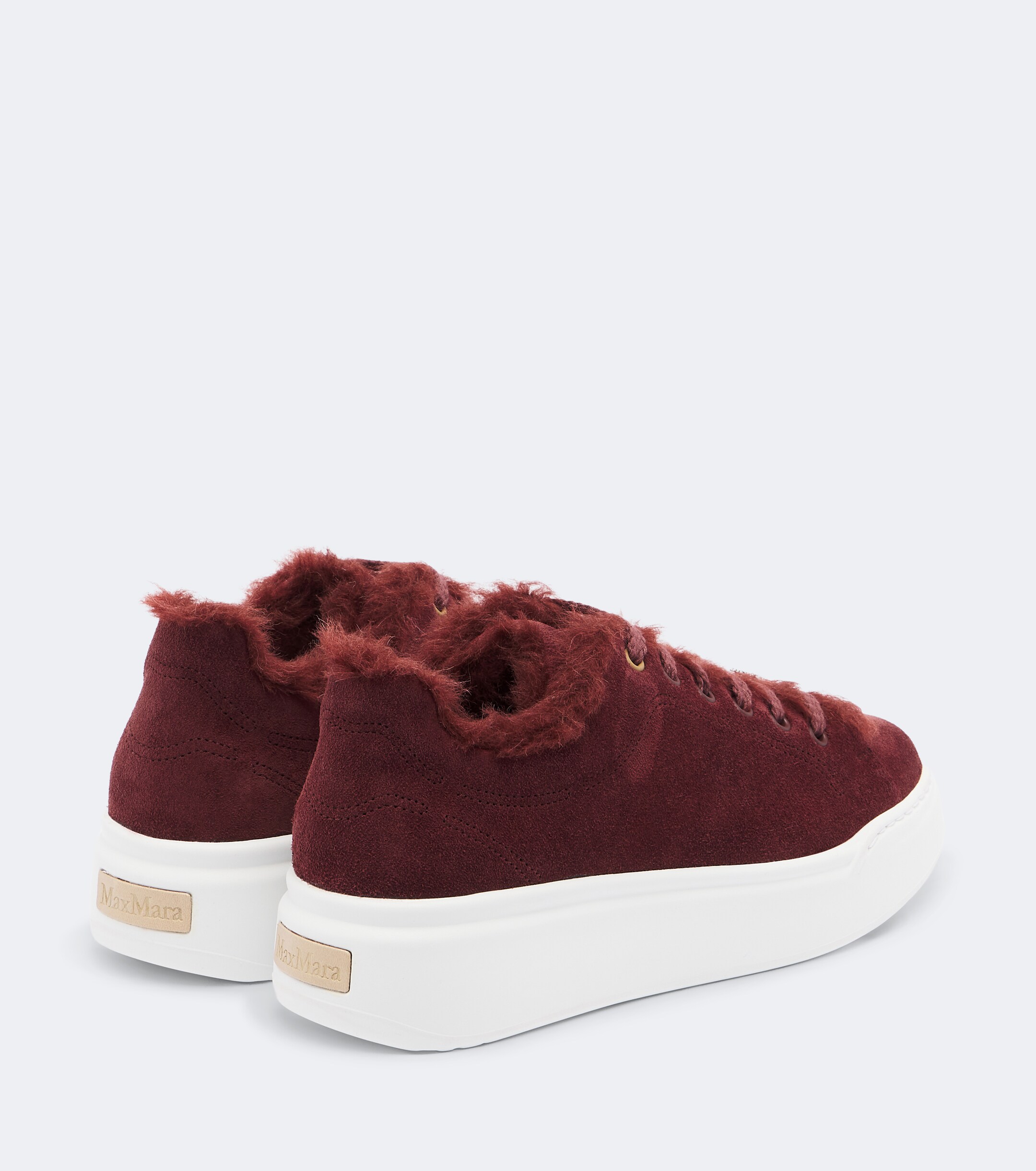 Max Mara Max Mara Shearling-lined suede sneakers