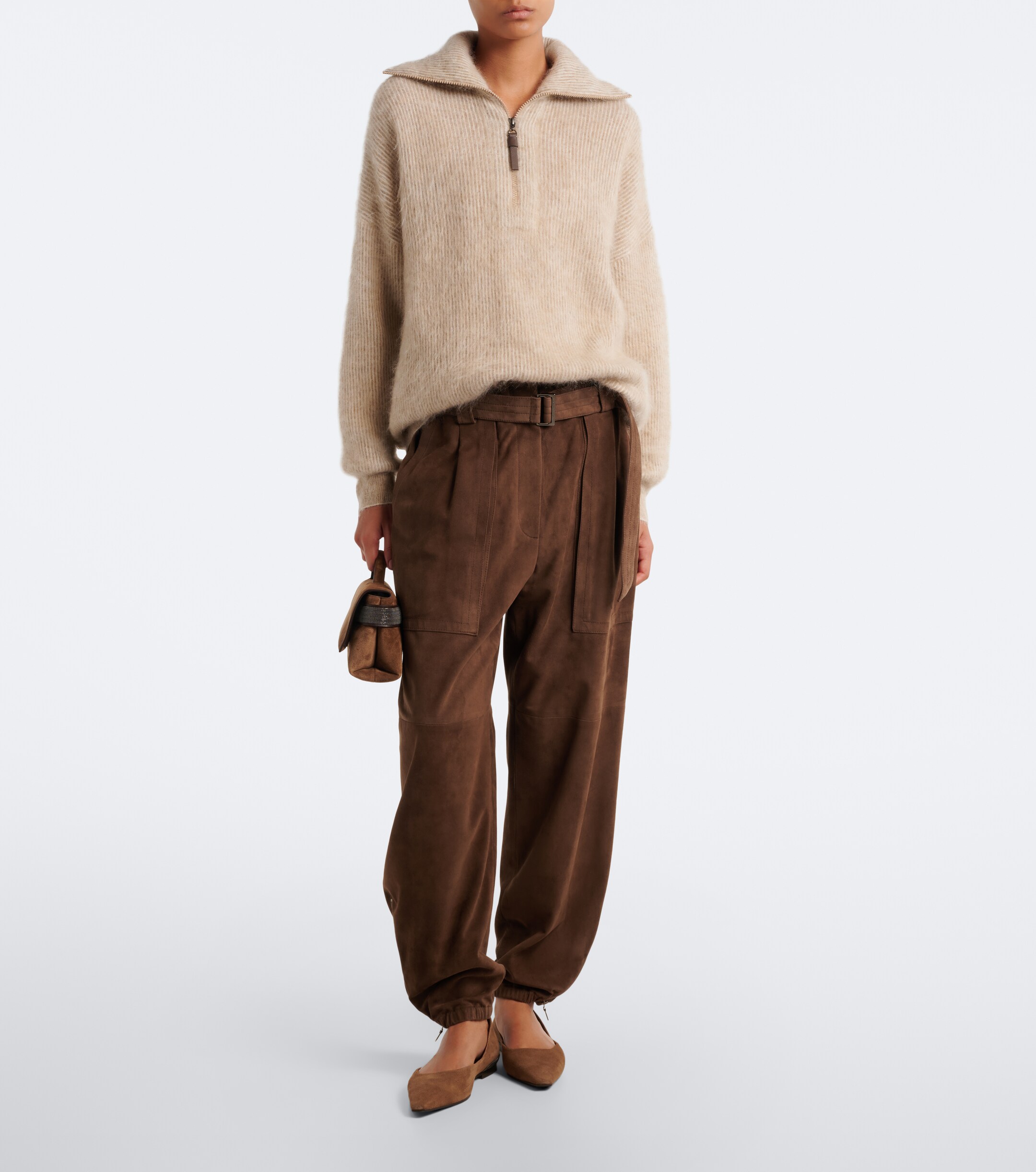 Brunello Cucinelli Brunello Cucinelli Mohair and wool-blend polo sweater