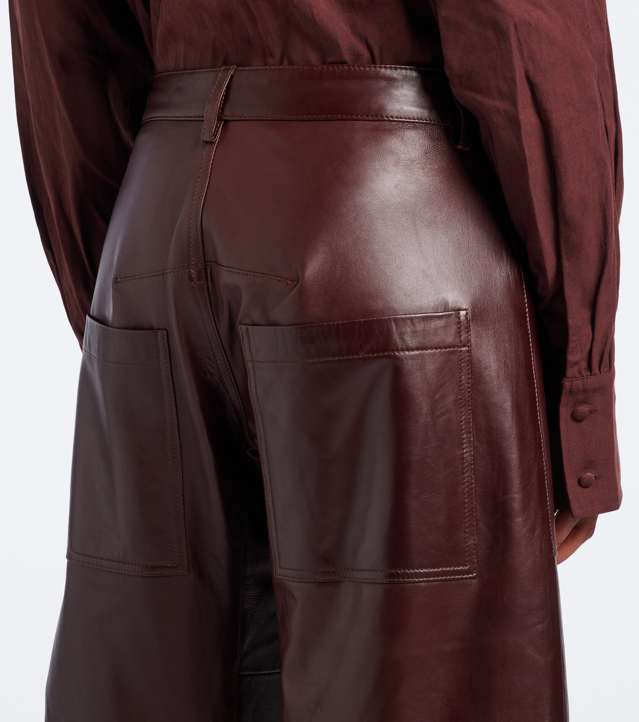 Nili Lotan Nili Lotan Shon leather barrel-leg pants