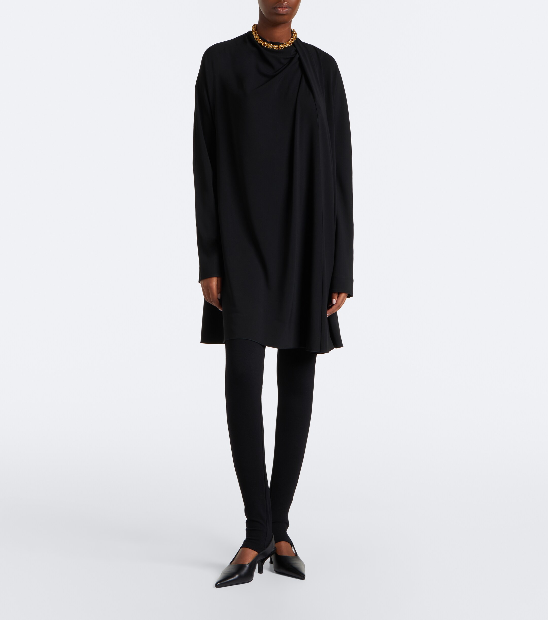 TOTEME Toteme Draped scarf-detail jersey minidress