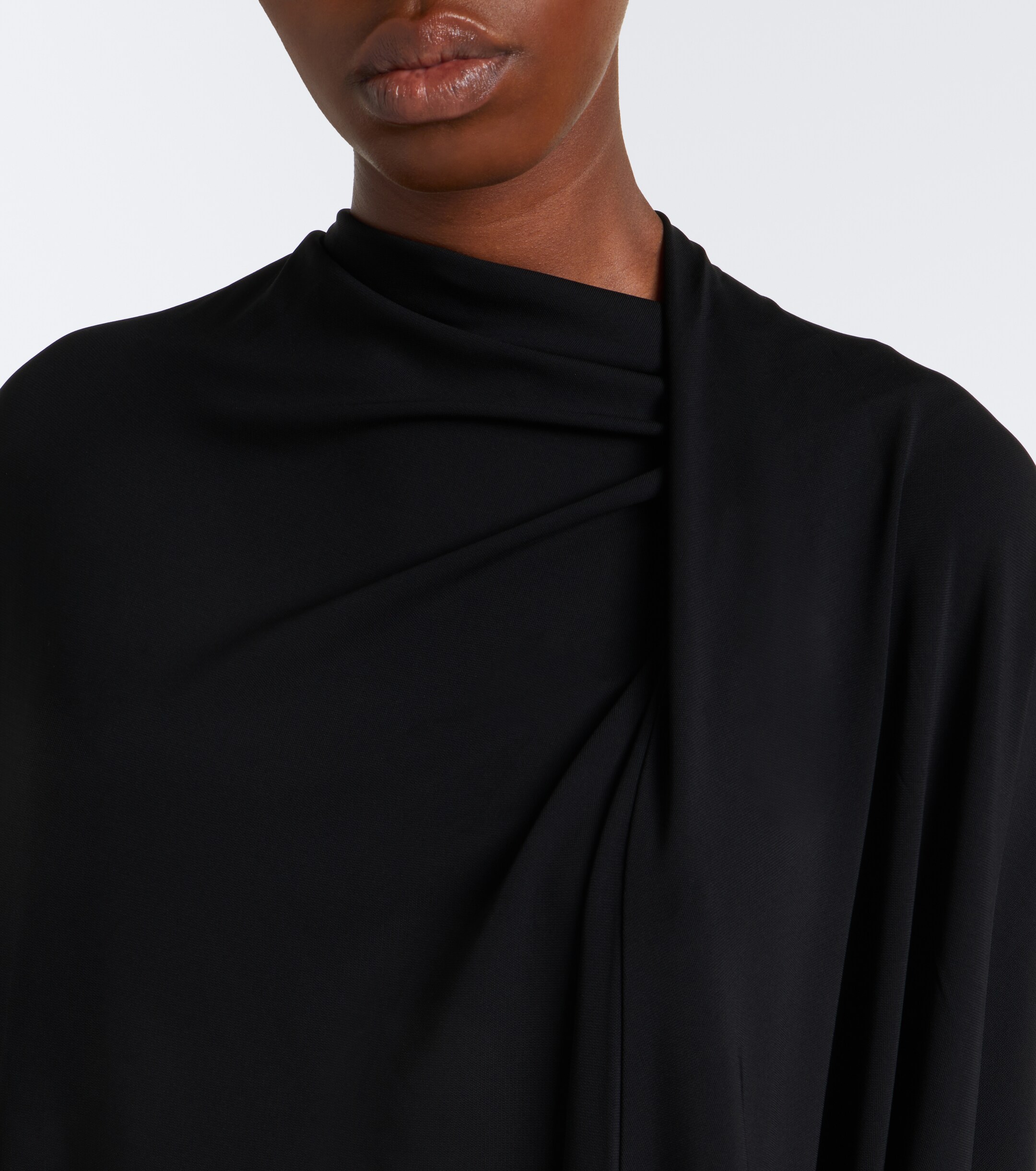 TOTEME Toteme Draped scarf-detail jersey minidress