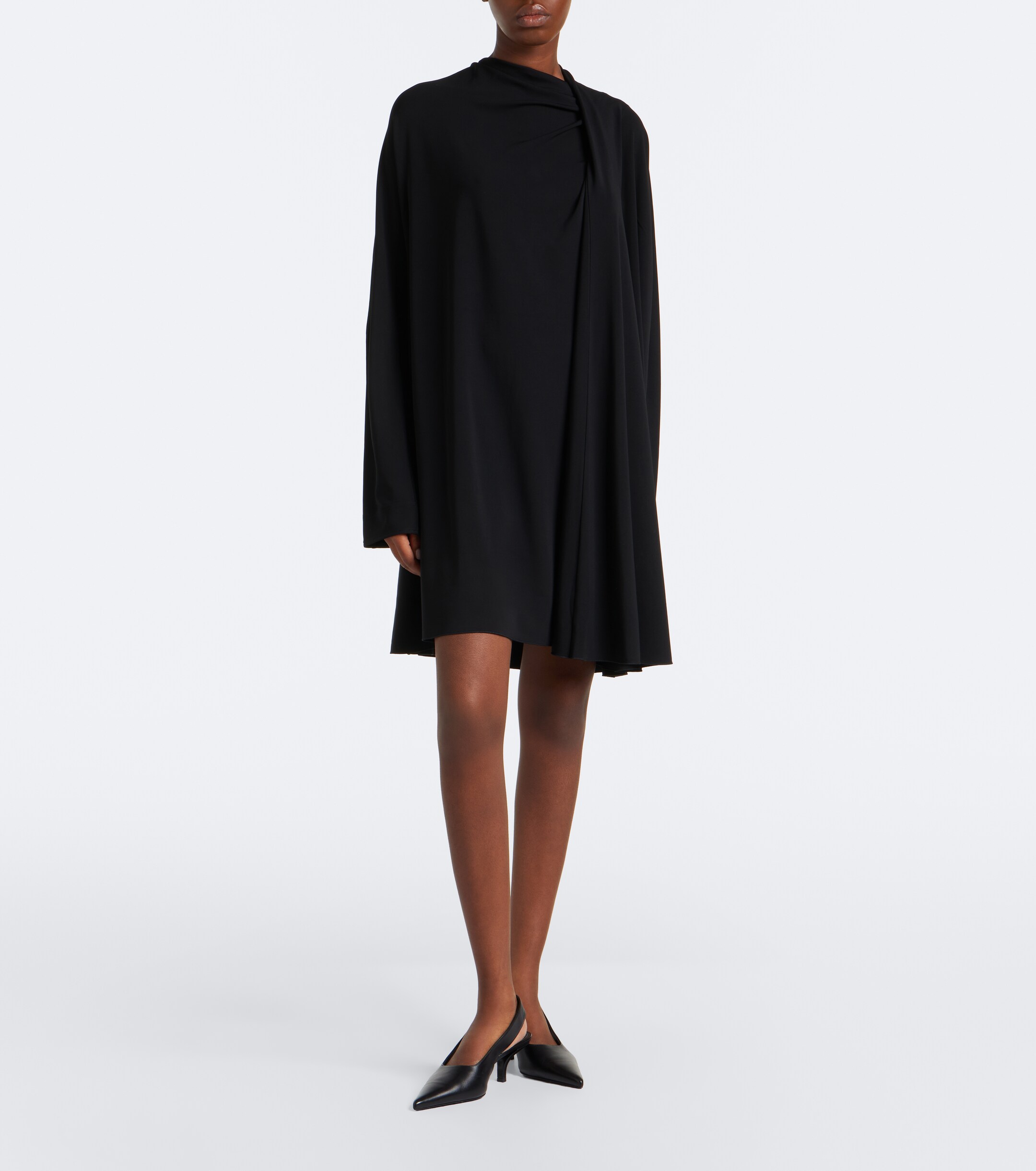 TOTEME Toteme Draped scarf-detail jersey minidress