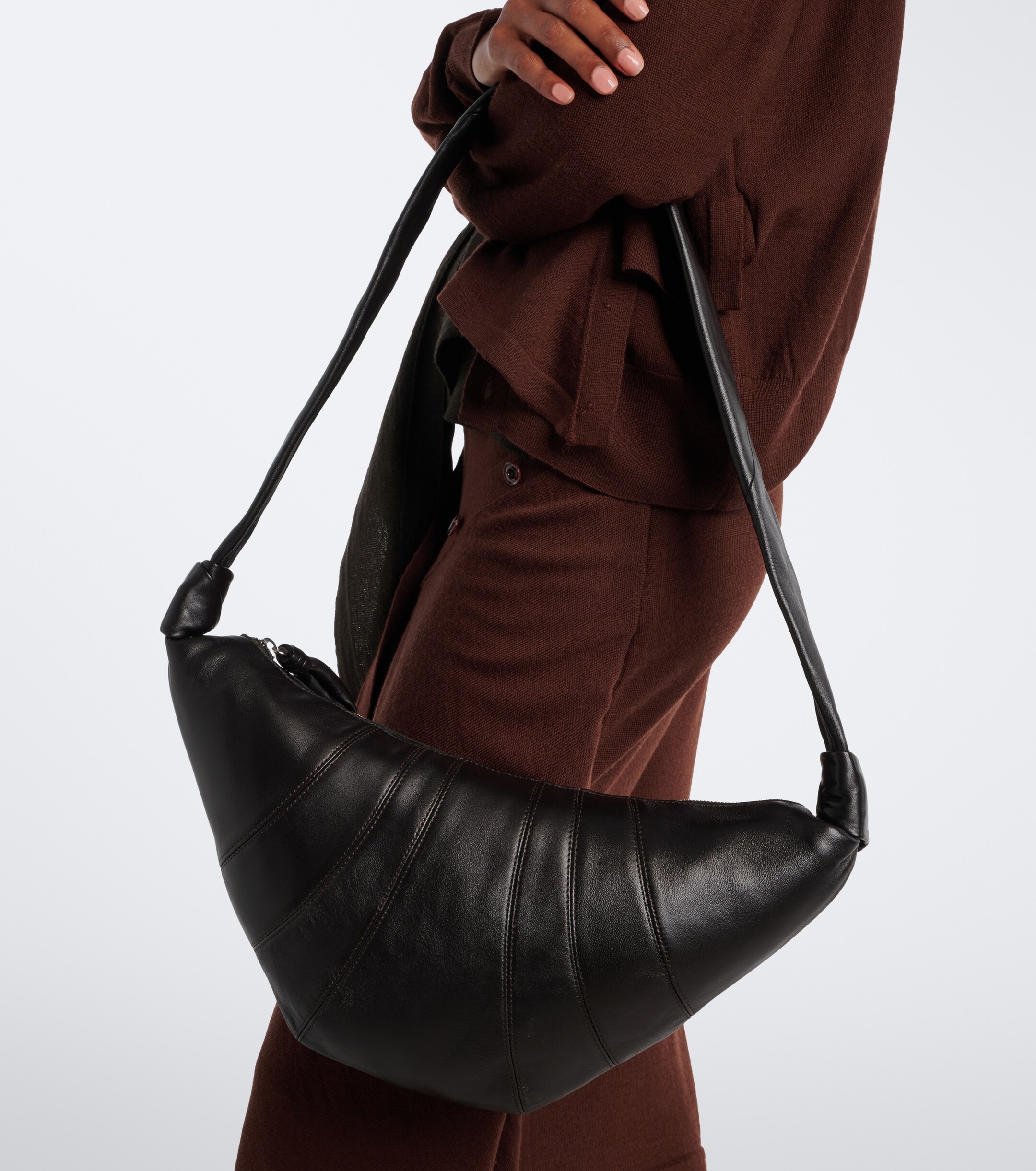 Lemaire Croissant leather shoulder bag