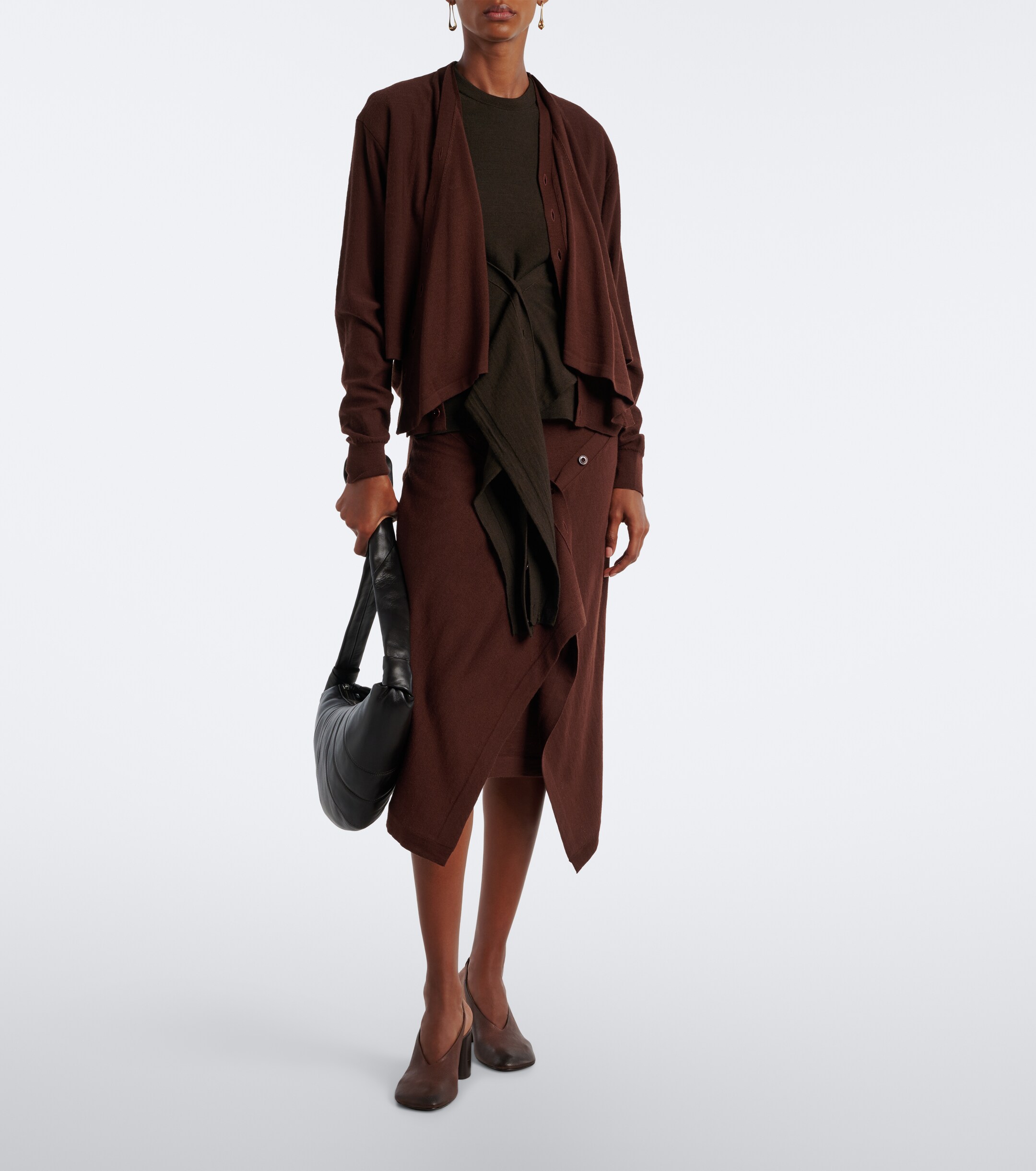 Lemaire Croissant leather shoulder bag